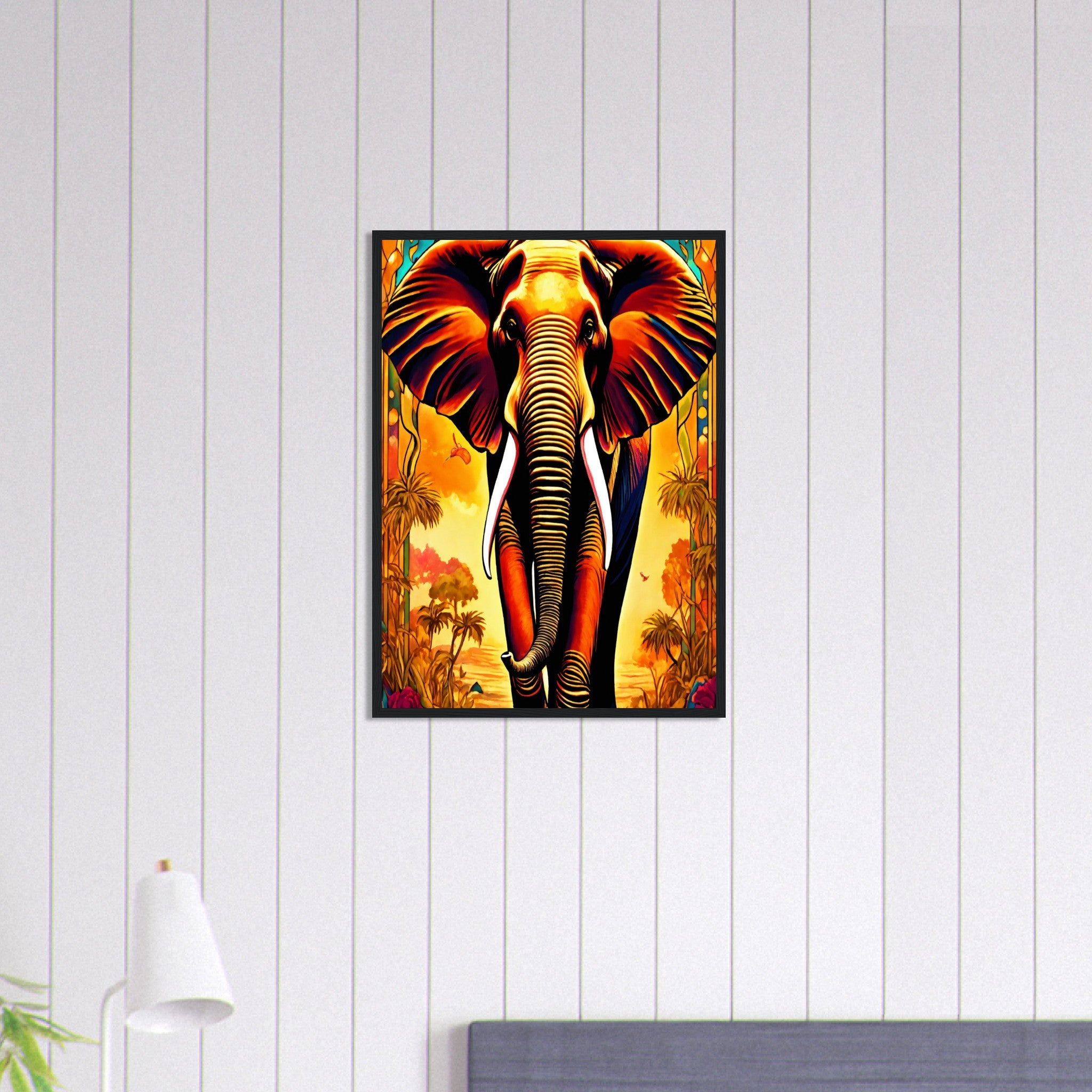 Canvanation Print Material 50x70 cm / 20x28″ Tableau Elephant Symphonie De La Savane