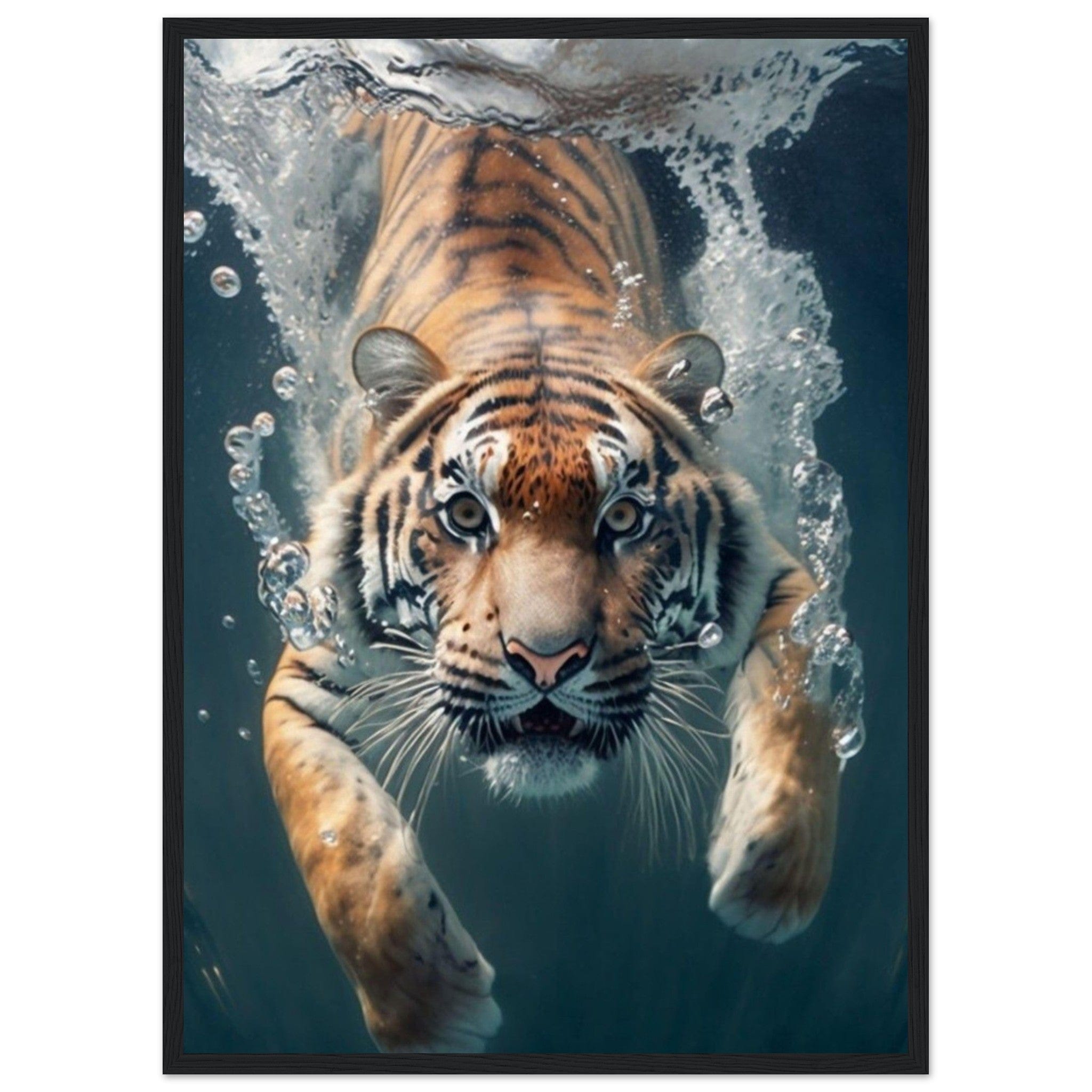 Tableau Tigre Dans L'Eau - Canvanation