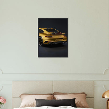 Tableau Porsche en Or