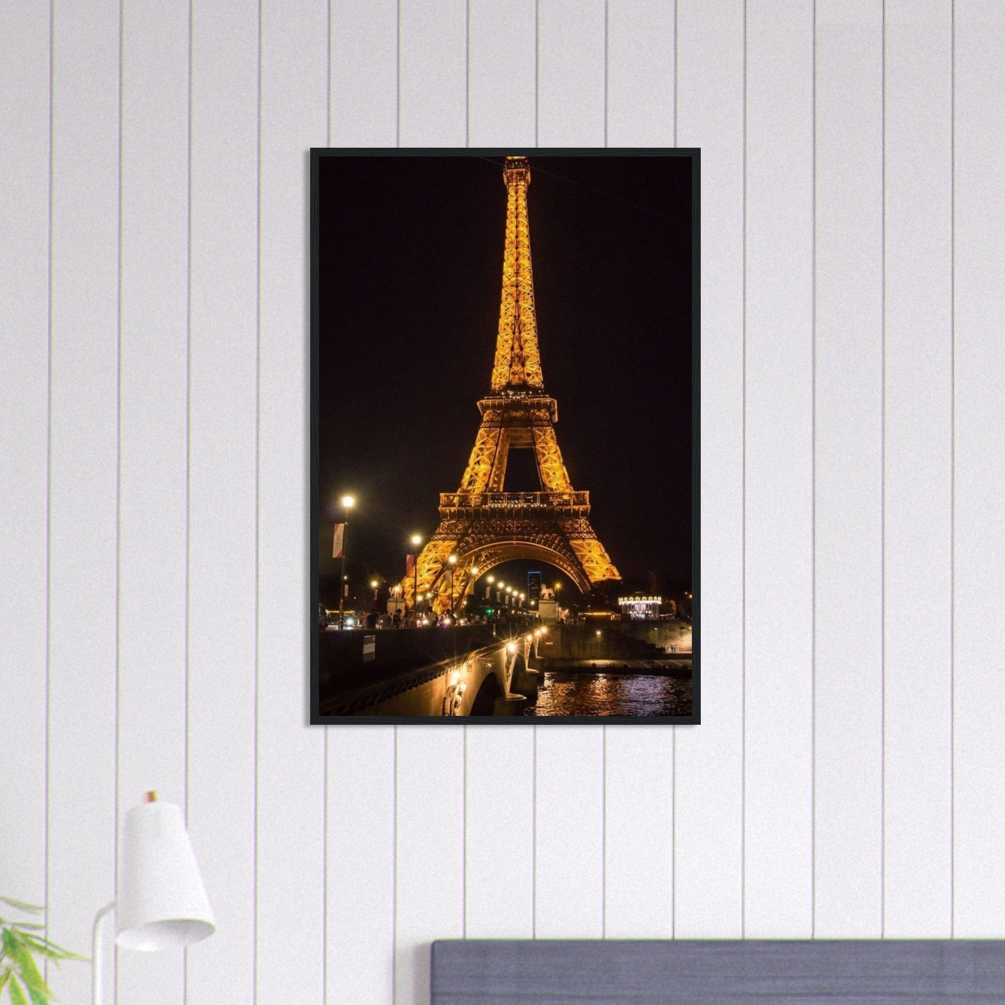 Canvanation Print Material 60x90 cm / 24x36″ Tableau Paris Tour Eiffel De Nuit