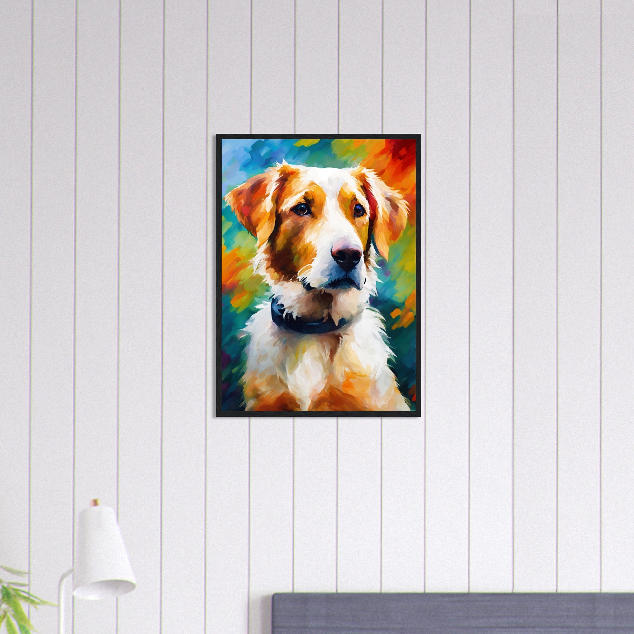 Canvanation Print Material 50x70 cm / 20x28″ Tableau Chien Câlin Du Soir