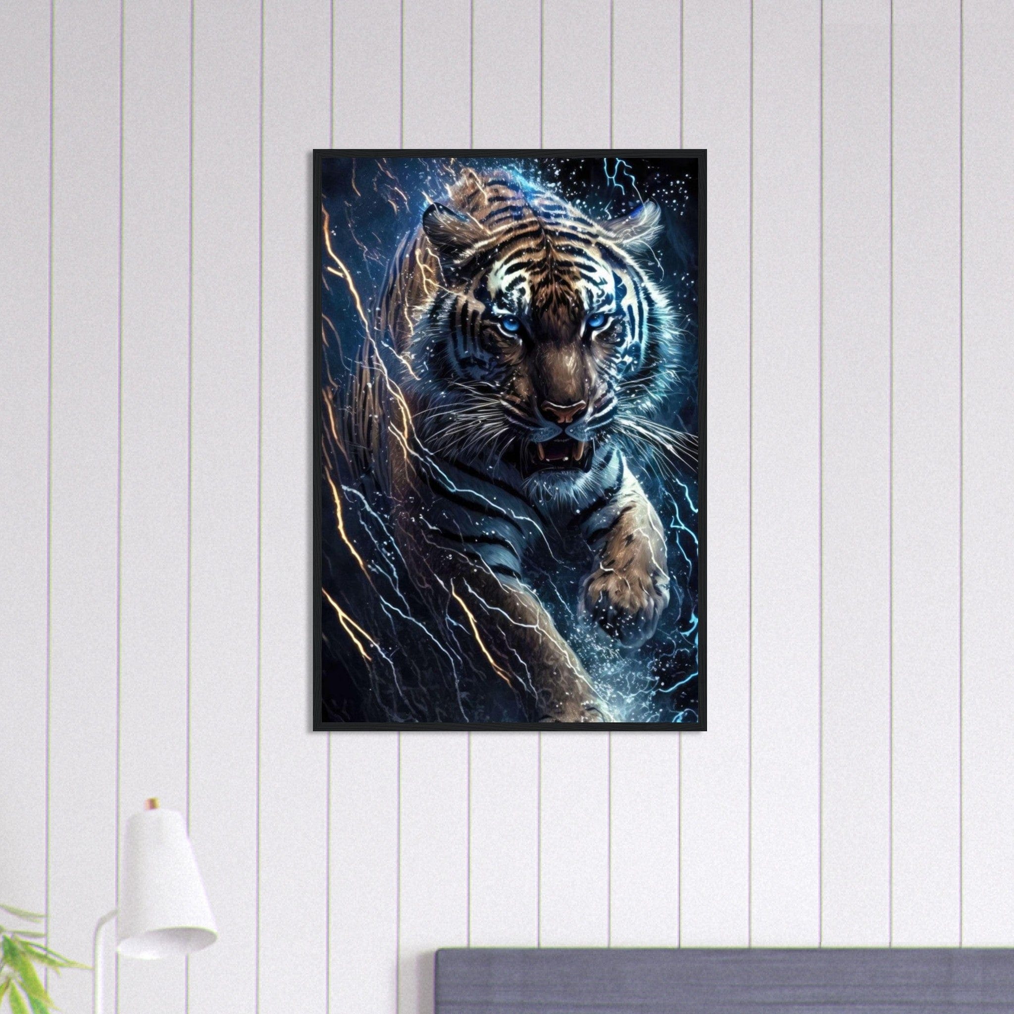 Canvanation Print Material 60x90 cm / 24x36″ Tableau Tigre Sous La Pluie