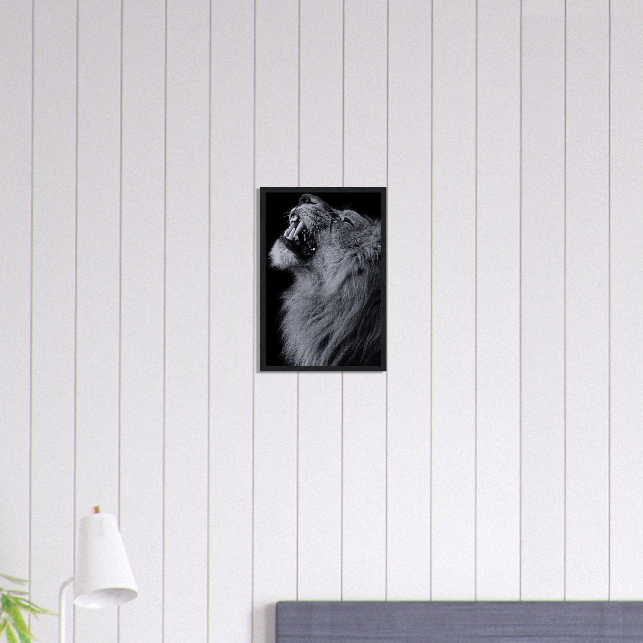 Canvanation Print Material 30x45 cm / 12x18″ Tableau Lion Art Noir Blanc