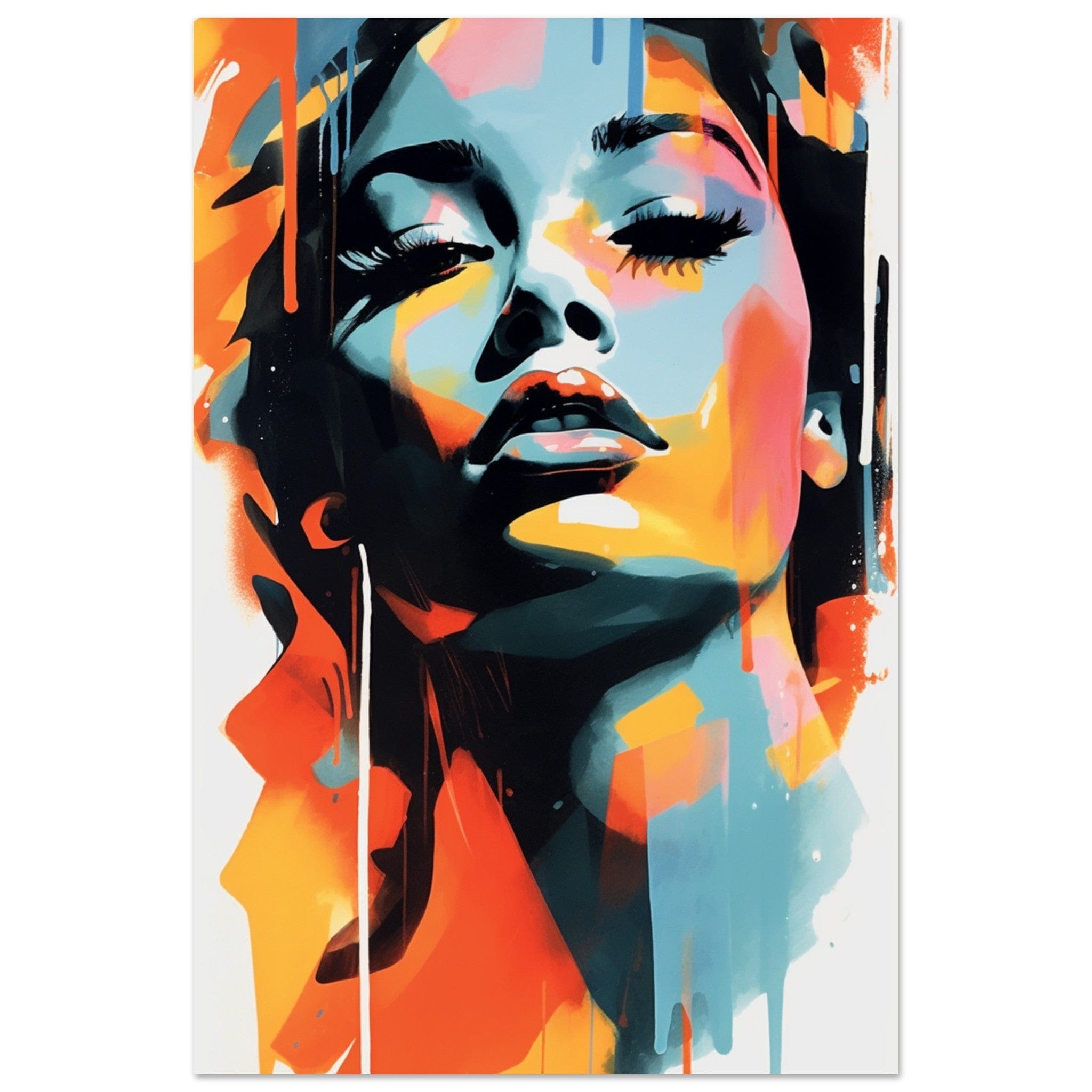 Gelato Print Material 60x90 cm / 24x36″ Portrait Femme Profil Peinture