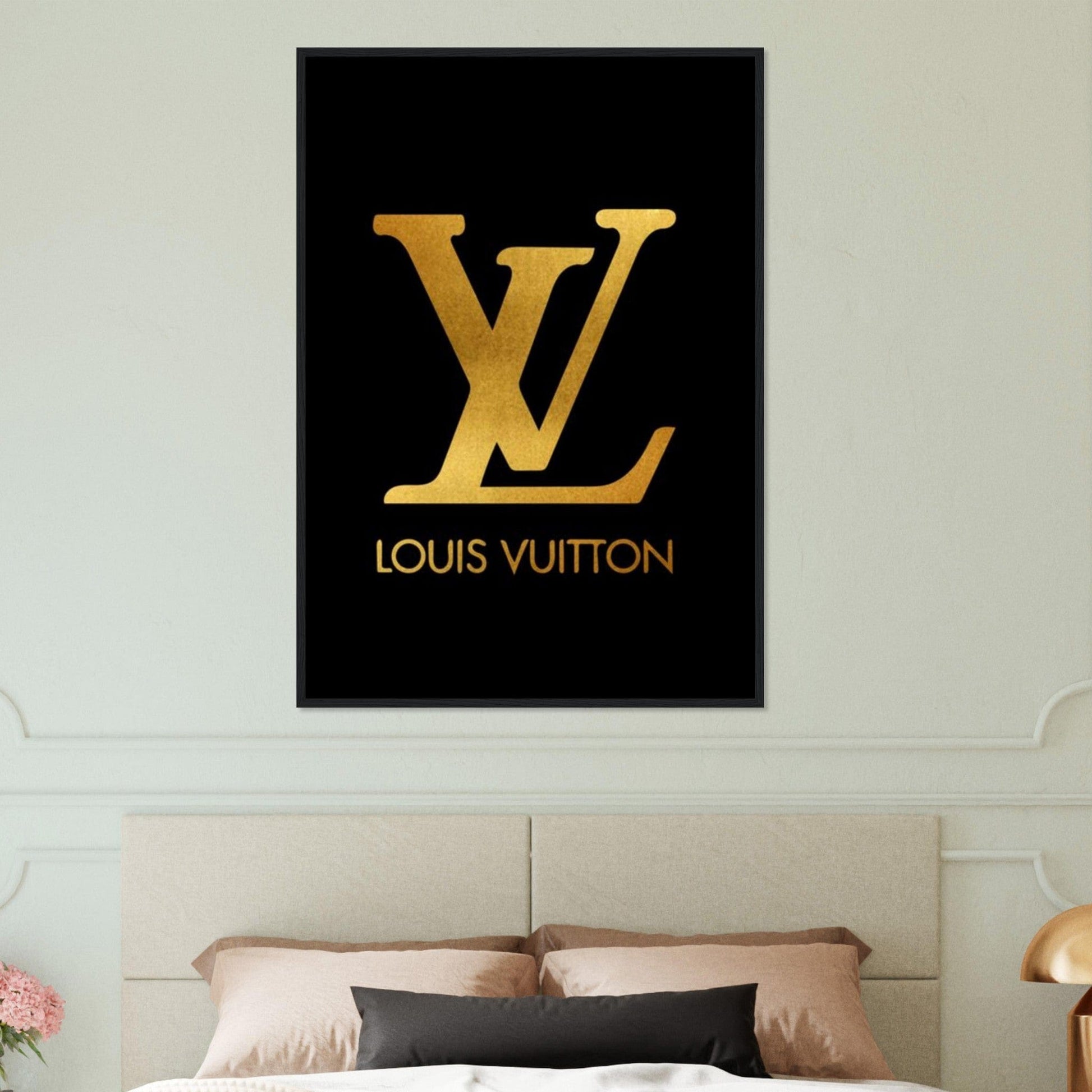 Tableau Marque De Luxe Louis Vuitton Or Canvanation