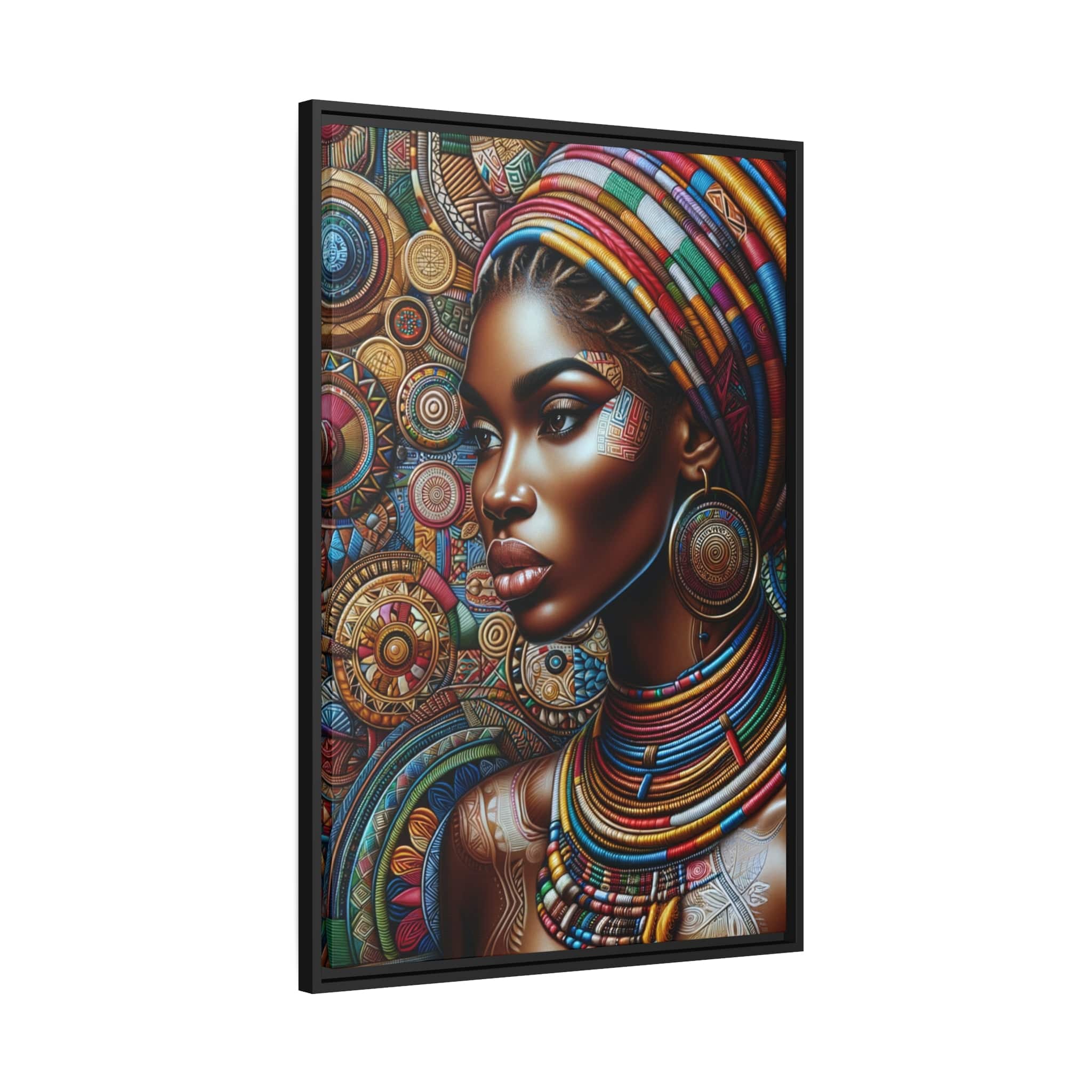 Printify Canvas Tableau "La beauté et la force de la femme africaine : un tableau vibrant de couleurs et de culture"