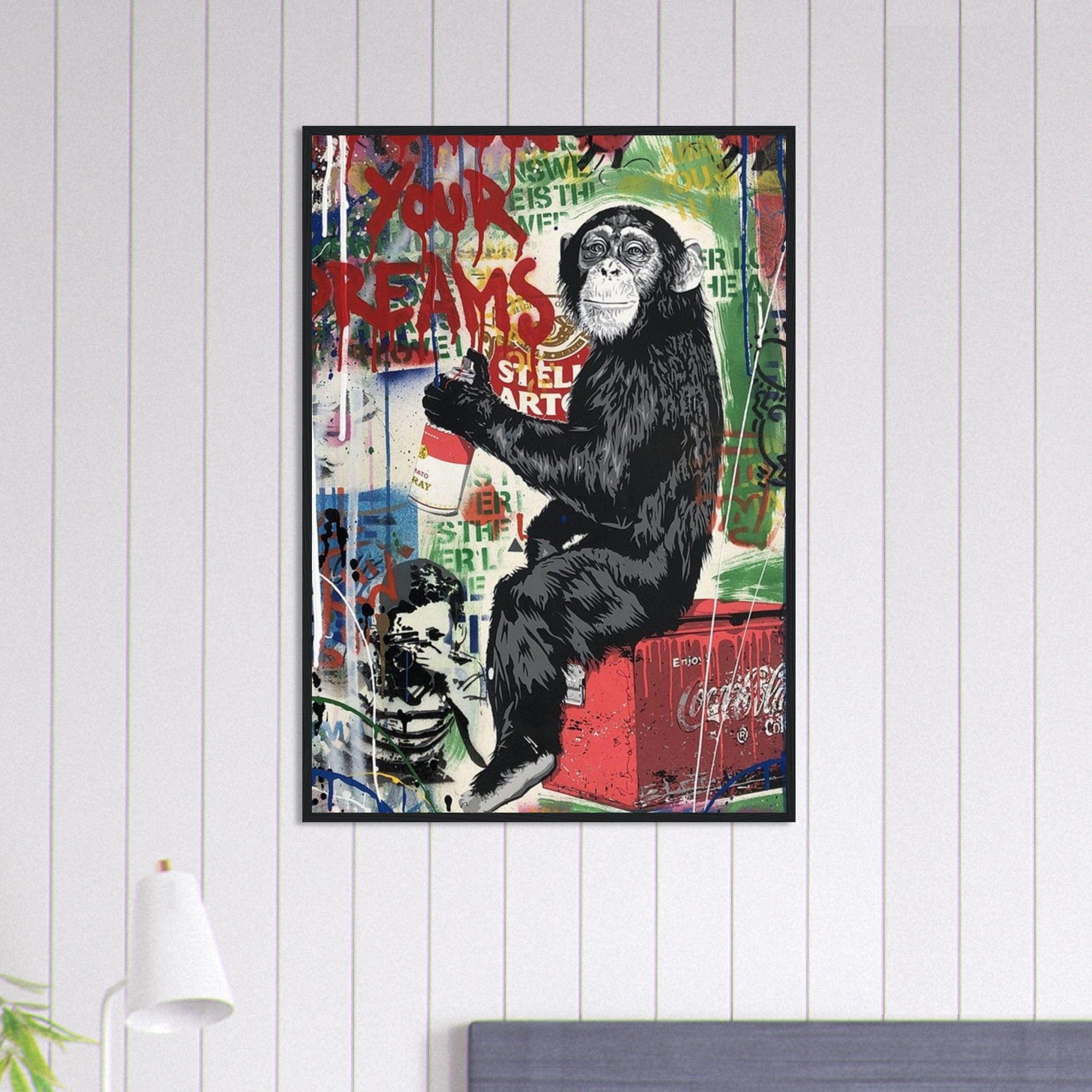 Canvanation Print Material 70x100 cm / 28x40″ Tableau Singe Street Art