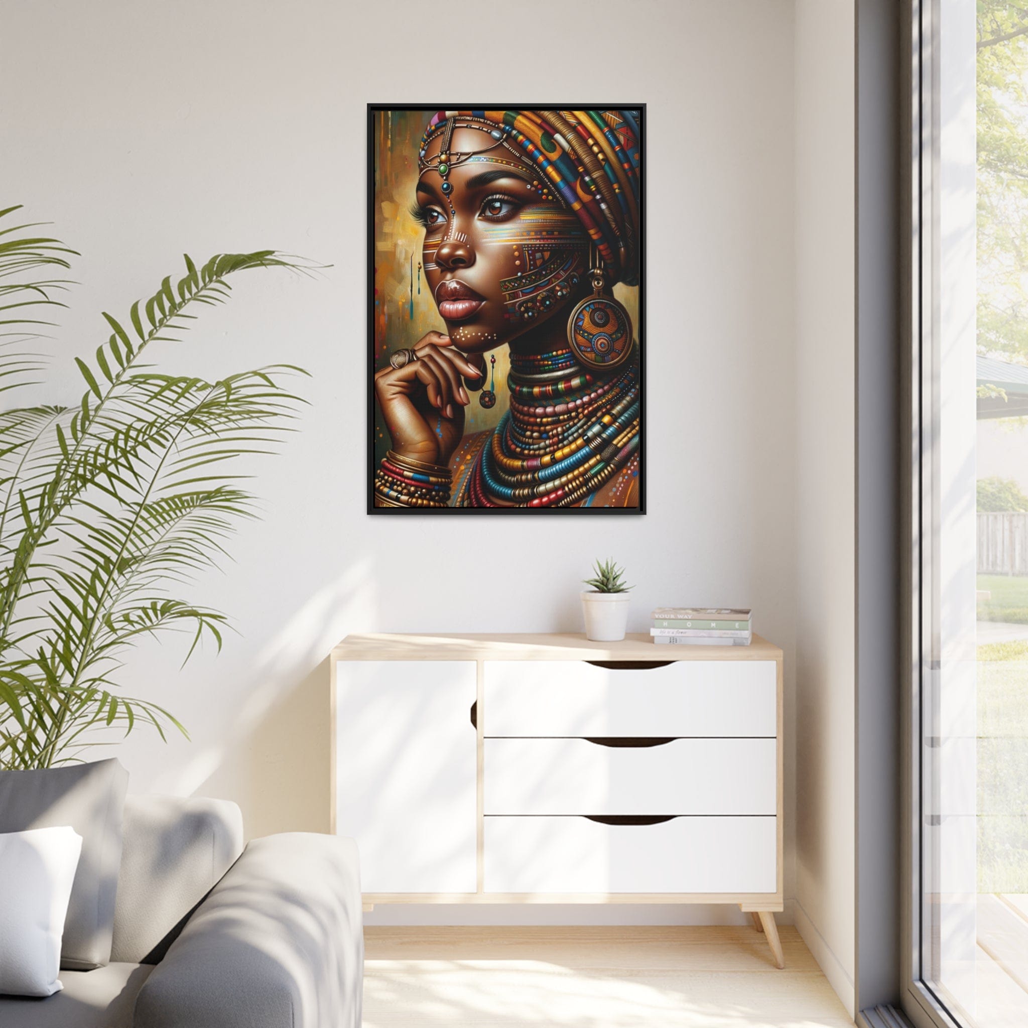 Printify Canvas Tableau "Gloire et beauté : La femme africaine au cœur de l'art"