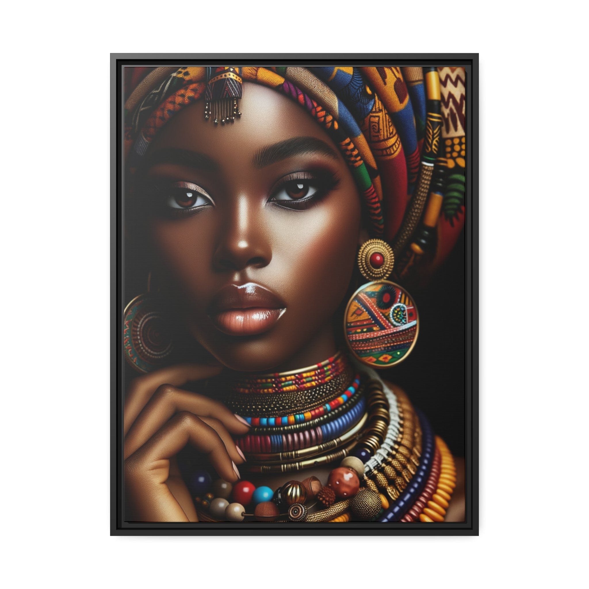 Printify Canvas 61.00 Cm" x 81.30 Cm" (Vertical) Tableau "La beauté et la puissance de la femme africaine capturées dans un tableau"