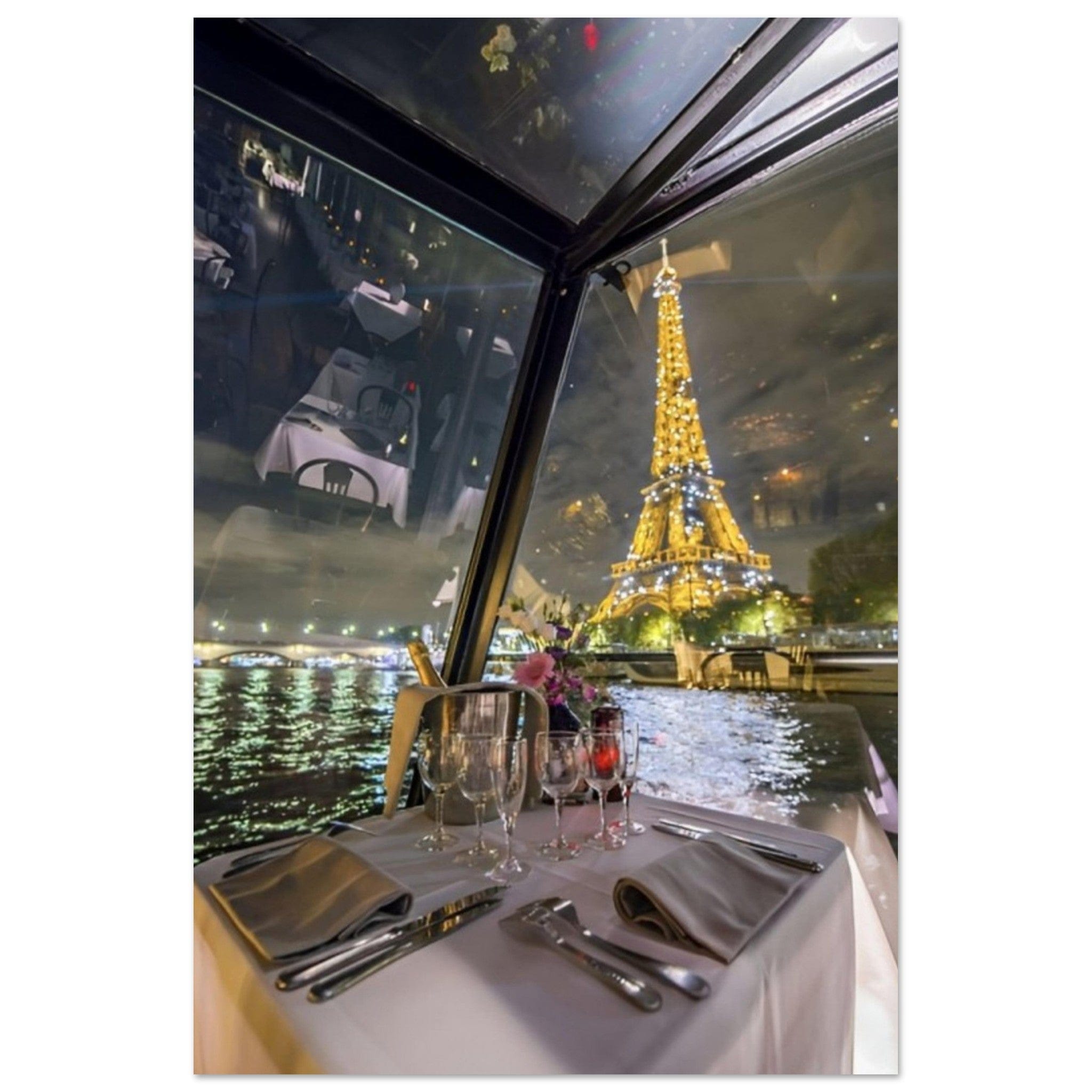 Canvanation Print Material 40x60 cm / 16x24″ Tableau Tour Eiffel Bateau