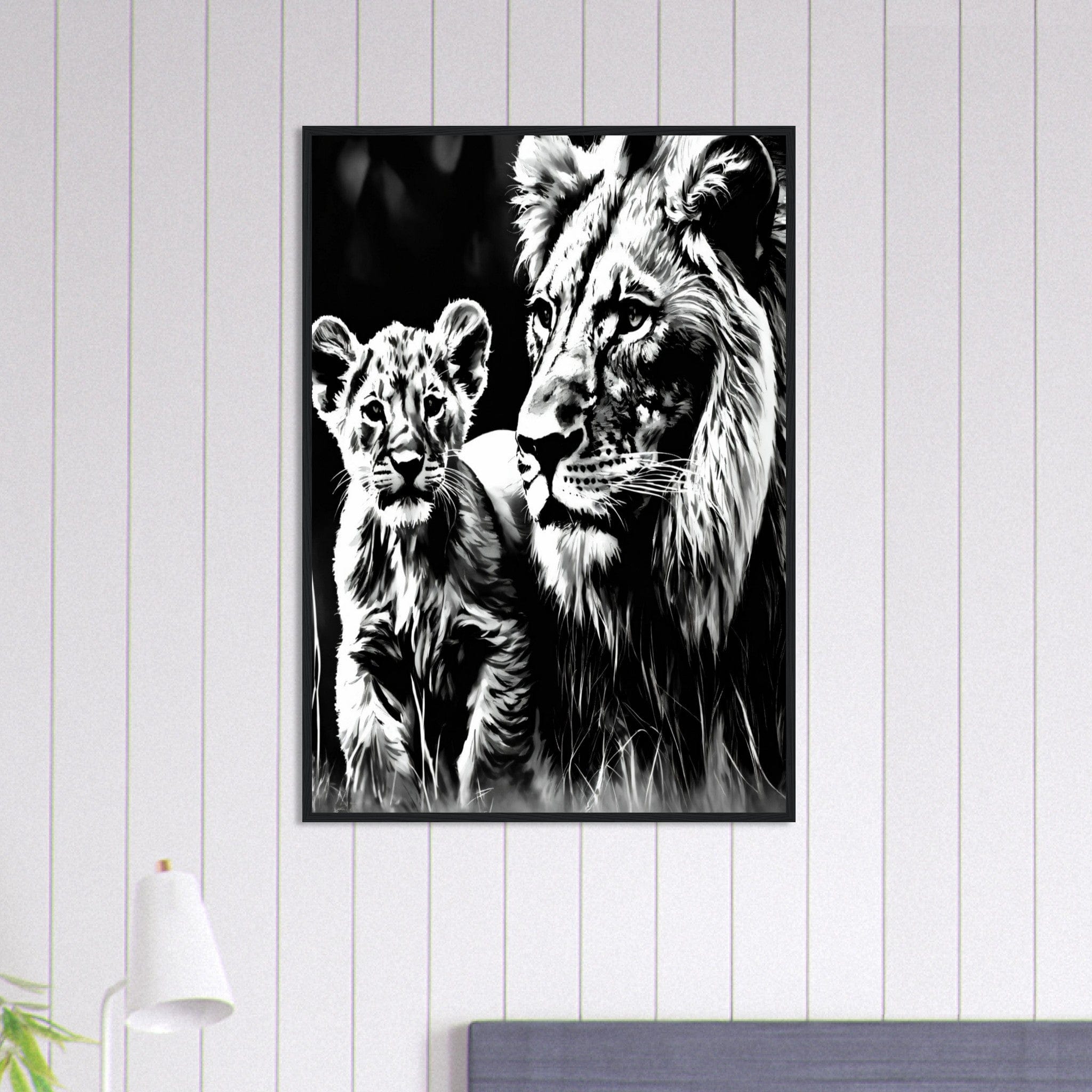 Canvanation Print Material 70x100 cm / 28x40″ Tableau Lionceau Rugissement Naissant