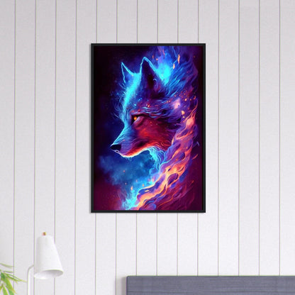 Tableau Loup Fluorescent Canvanation