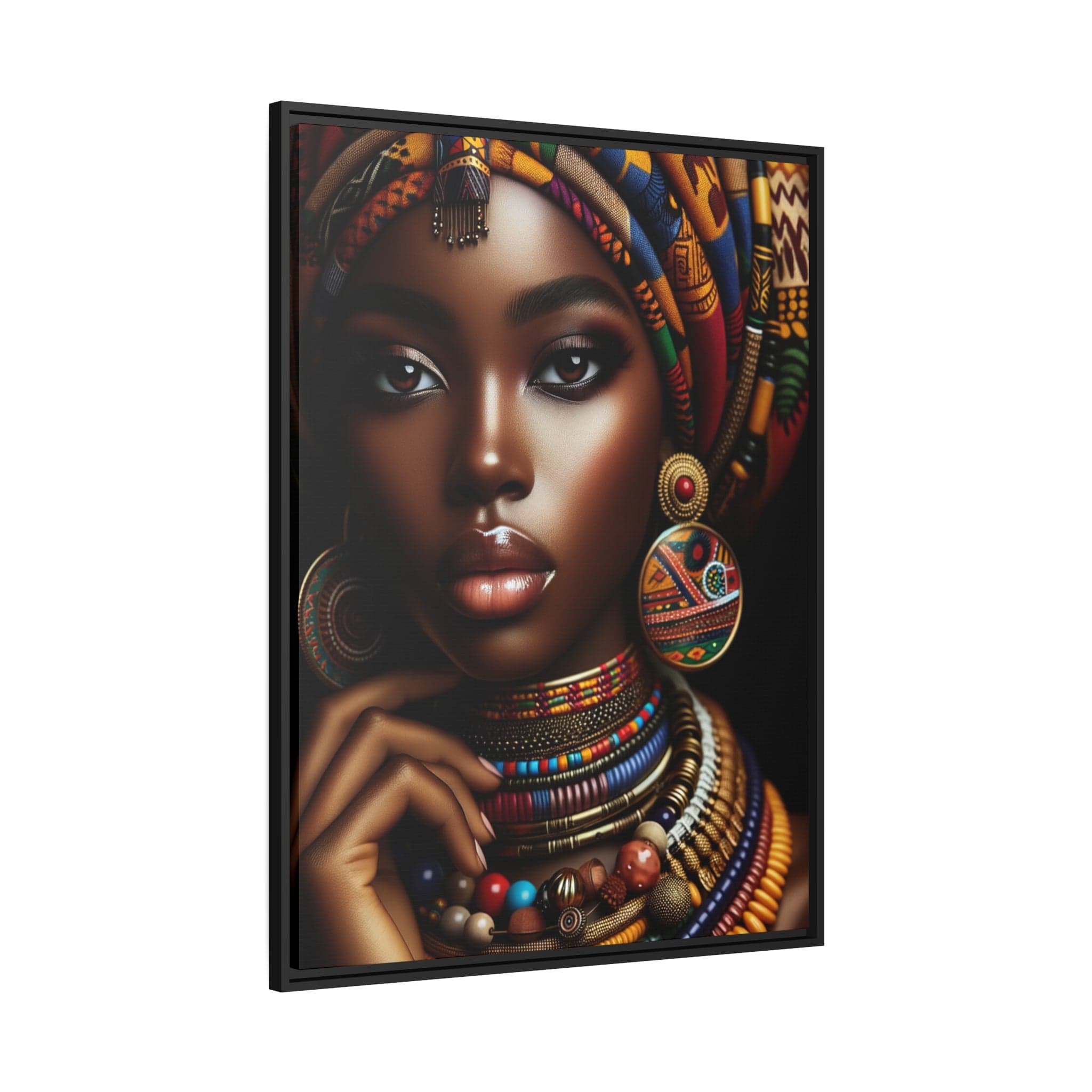 Printify Canvas Tableau "La beauté et la puissance de la femme africaine capturées dans un tableau"