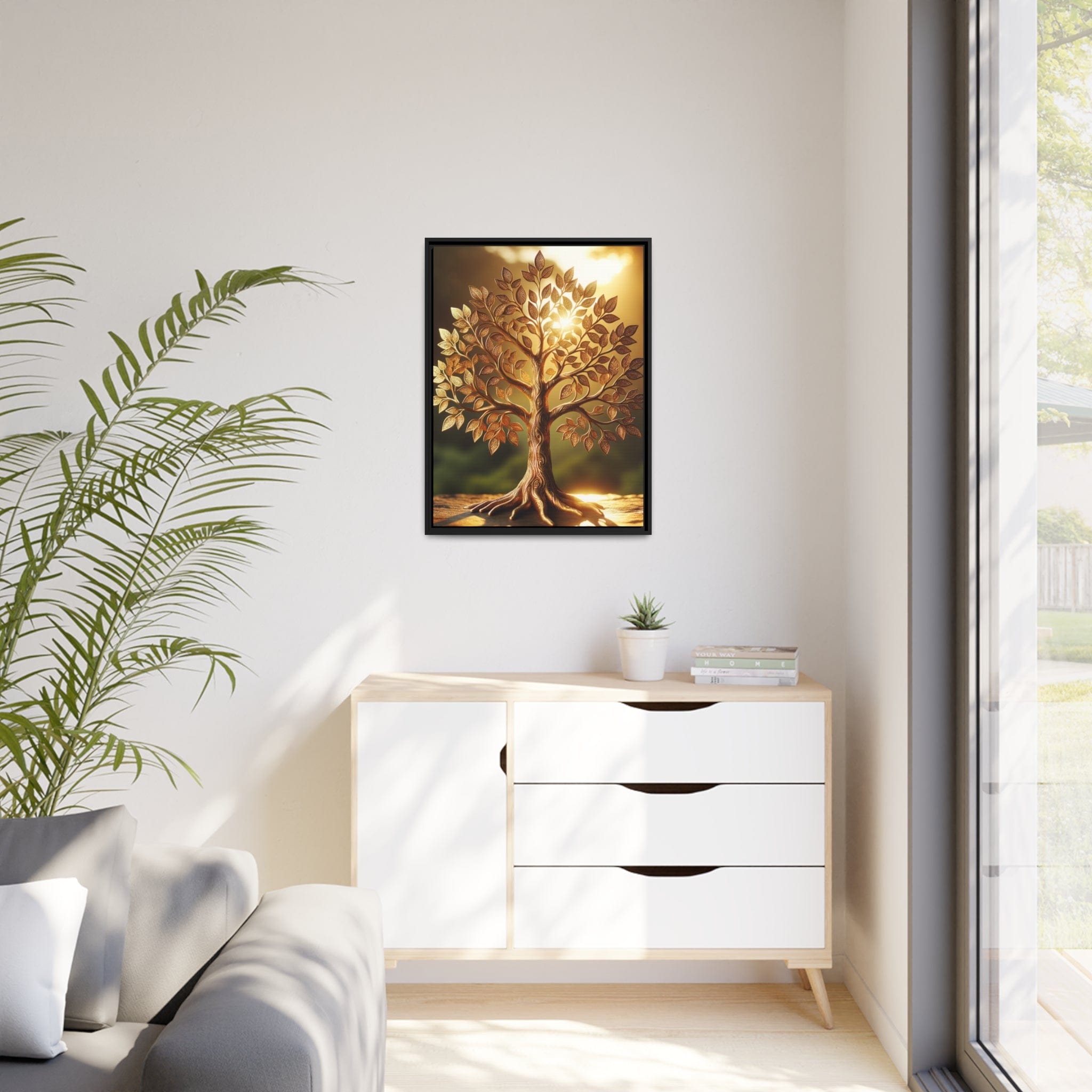 Printify Canvas Tableau Arbre De Vie Croissance Et Abondance