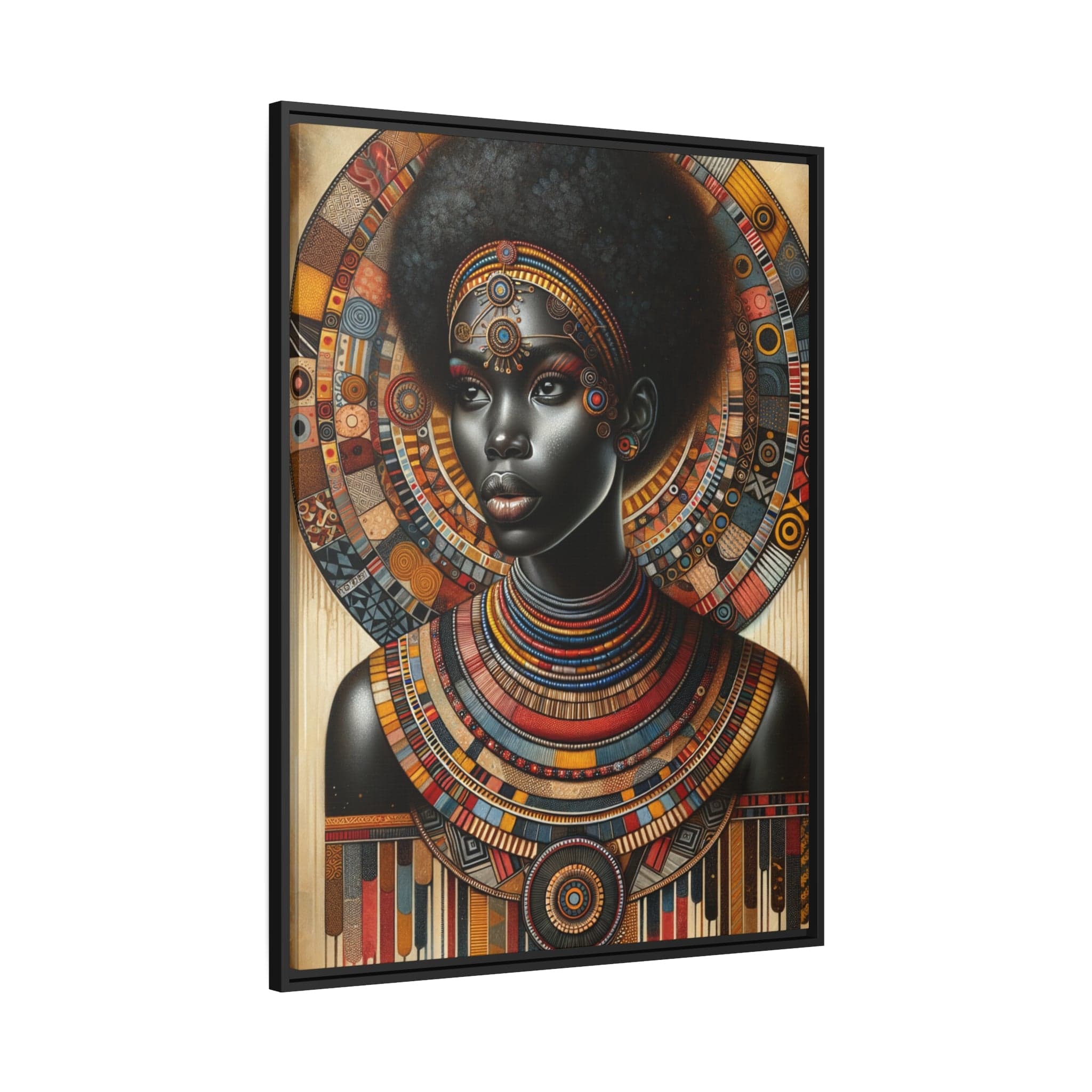 Tableau "Afrique épanouie : La beauté féminine capturée dans un tableau" Canvanation