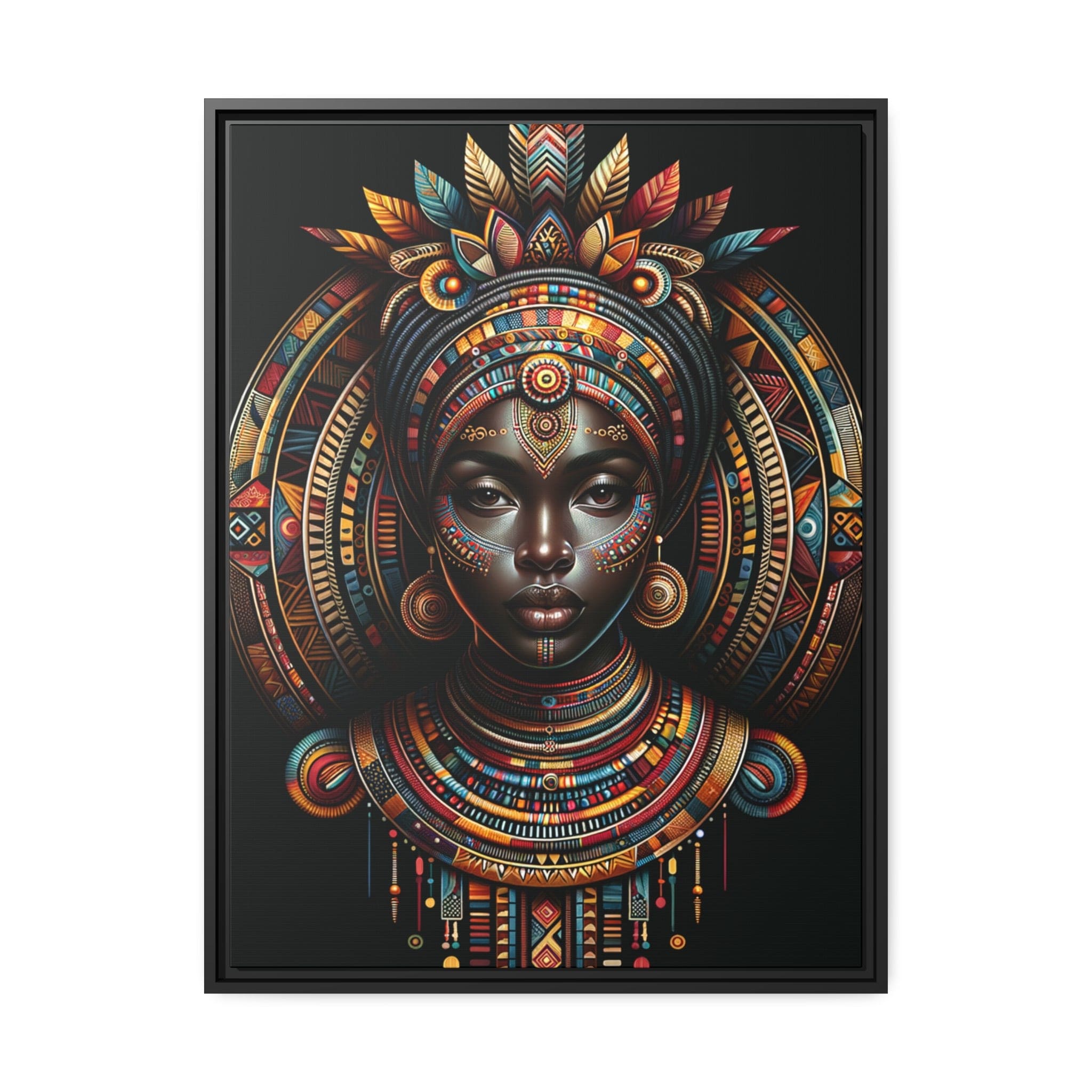 Printify Canvas 61.00 Cm" x 81.30 Cm" (Vertical) Tableau "Élégance africaine: la force et la beauté des femmes"