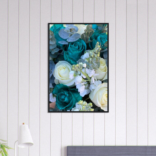 Tableau Fleur Roses Bleu Canvanation