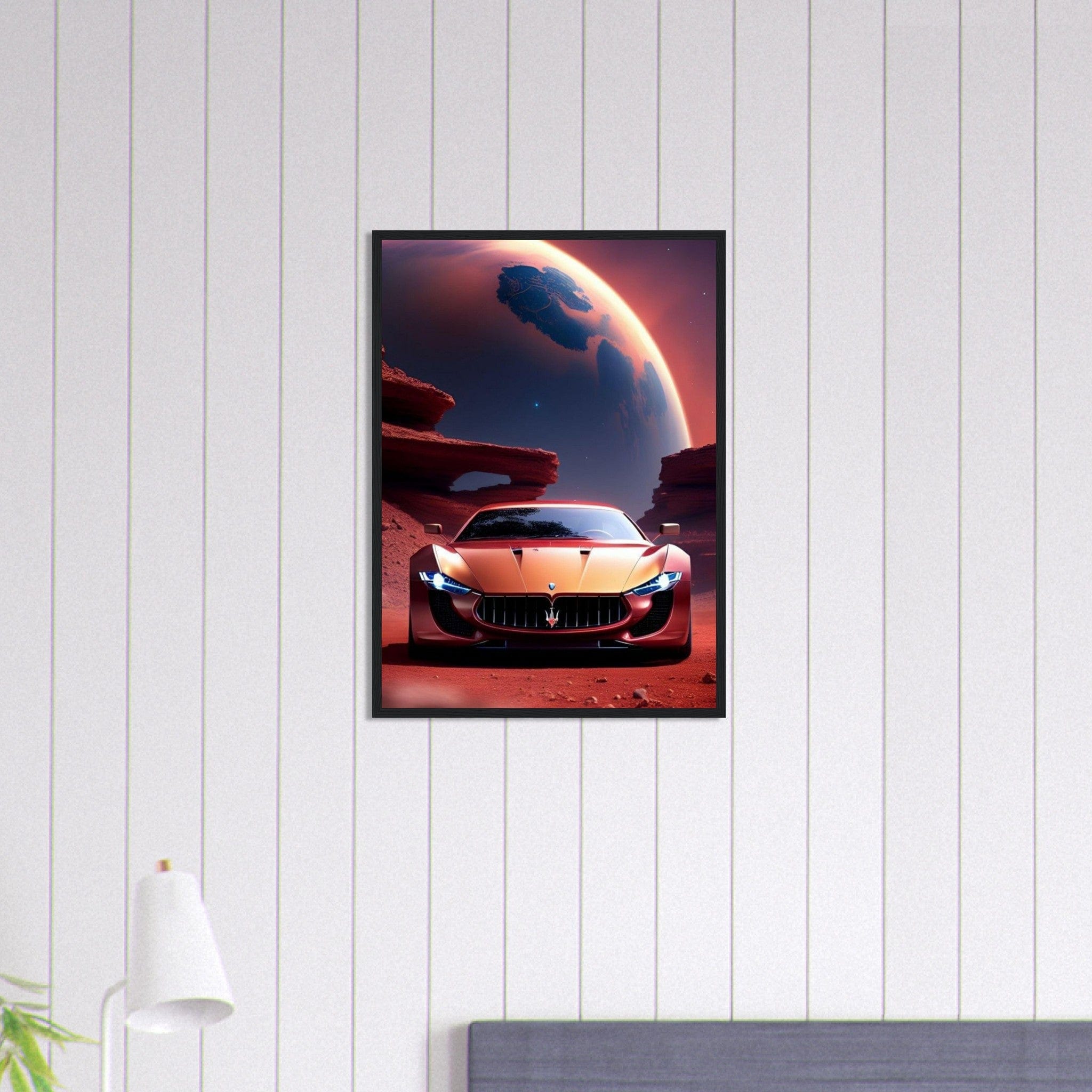 Canvanation Print Material 50x70 cm / 20x28″ Tableau Voiture Maserati Lune