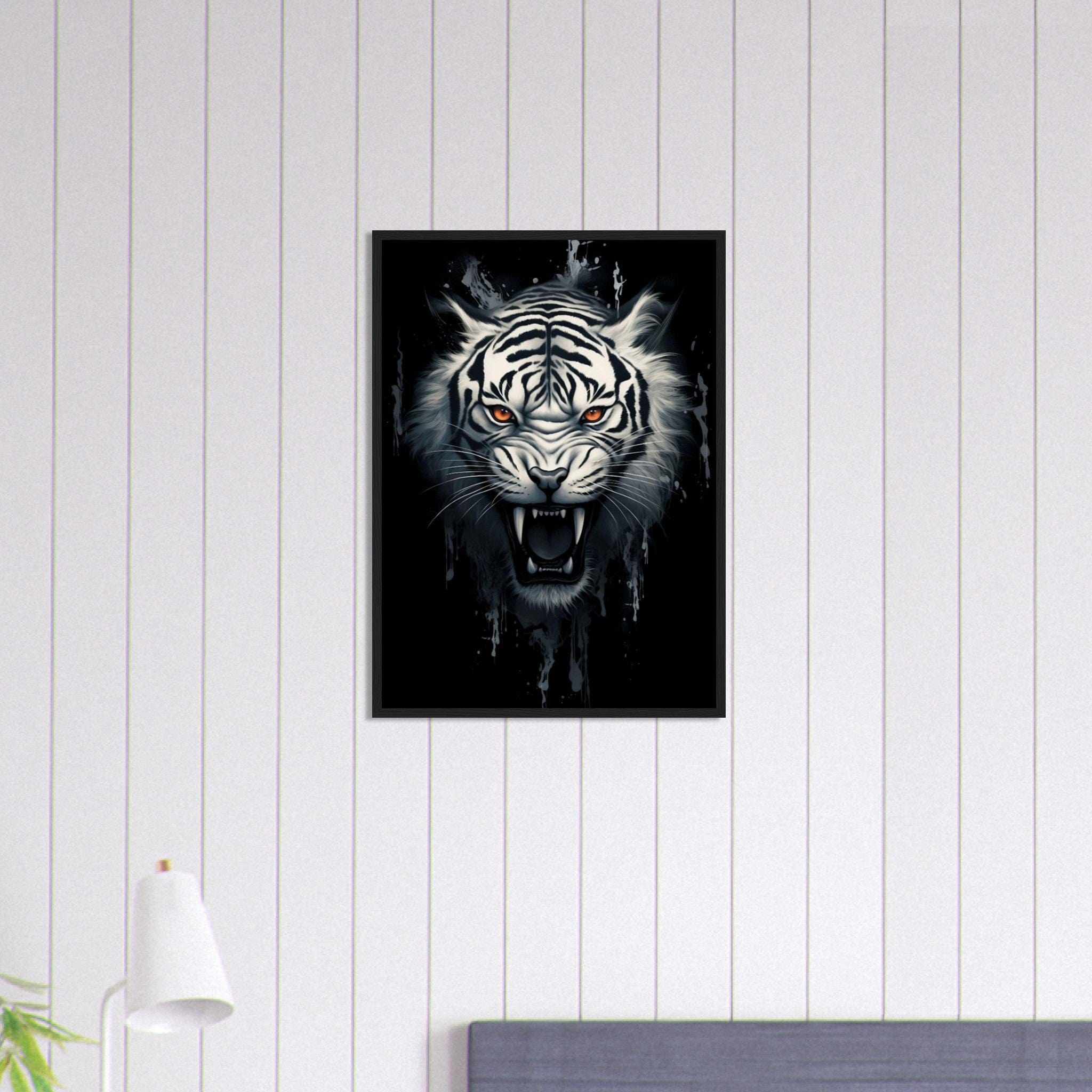 Tableau Tigre Blanc qui Rugit Canvanation