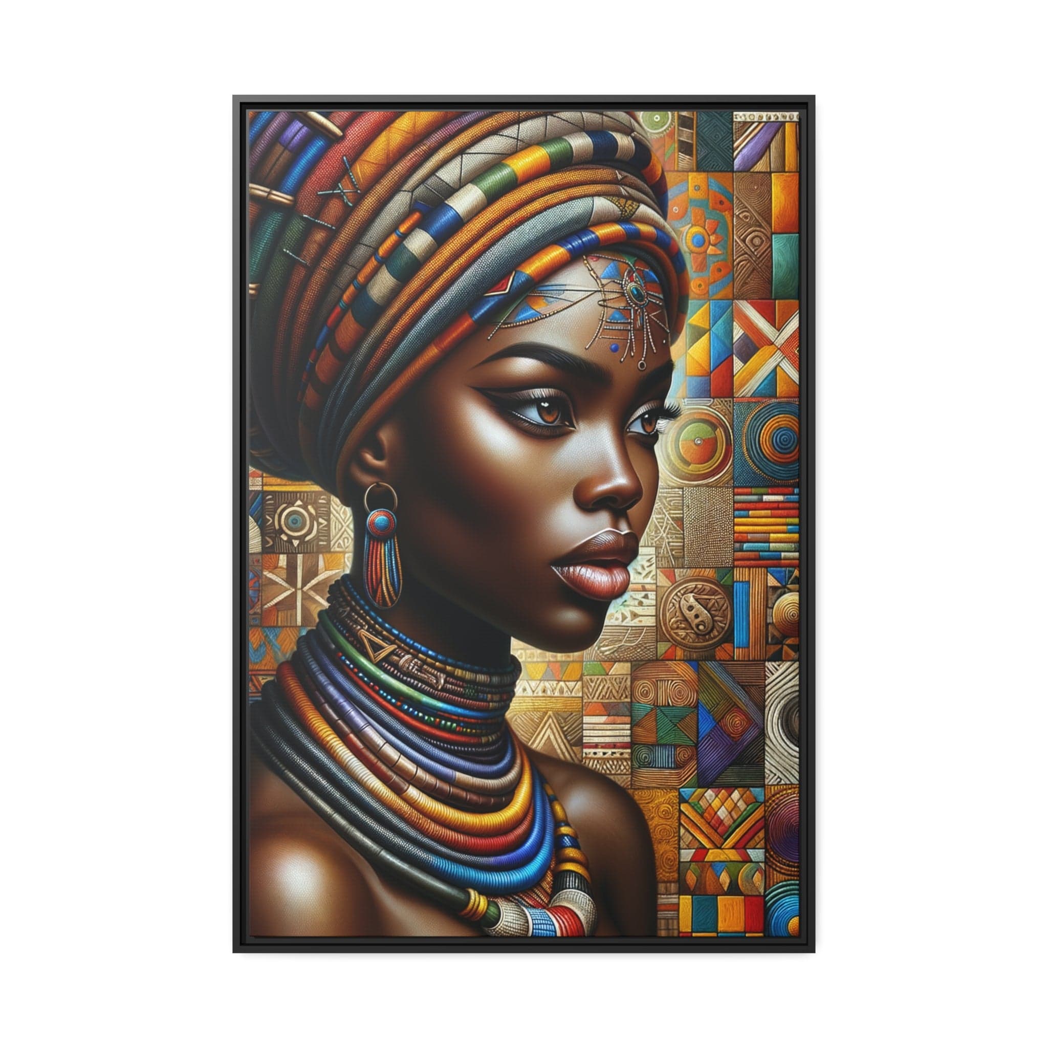 Printify Canvas 81.30 Cm″ x 121.90 Cm″ (Vertical) Tableau "La force et la beauté des femmes africaines capturées à travers l'art"