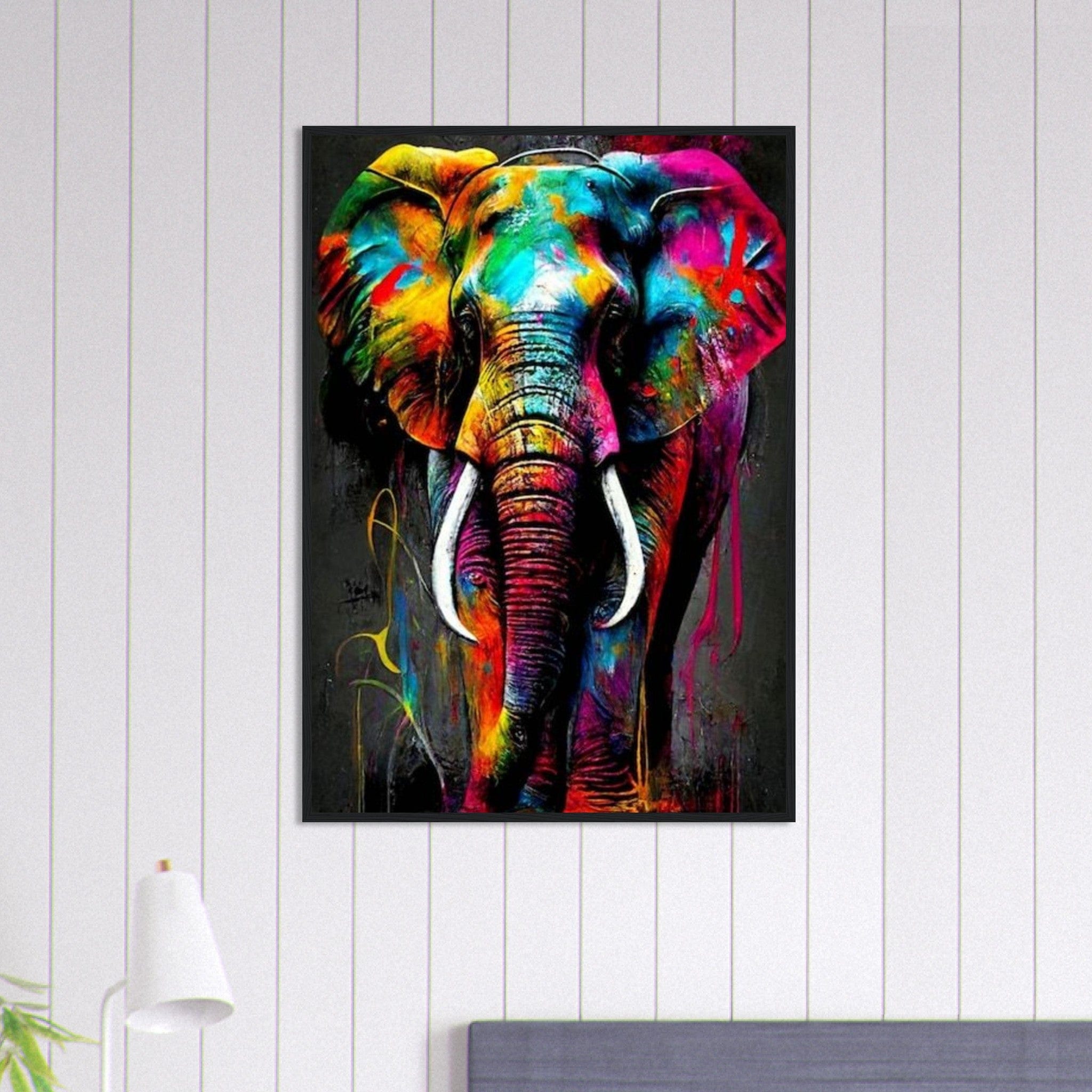 Tableau Elephant Sous le Ciel Africain