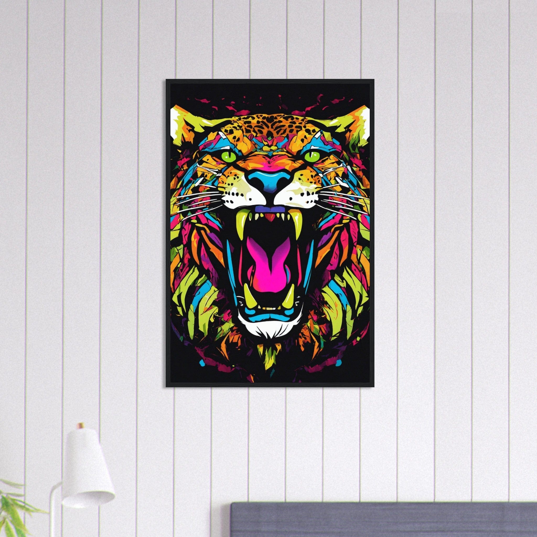 Canvanation Print Material 60x90 cm / 24x36″ Tableau Tigre Félin Flashy