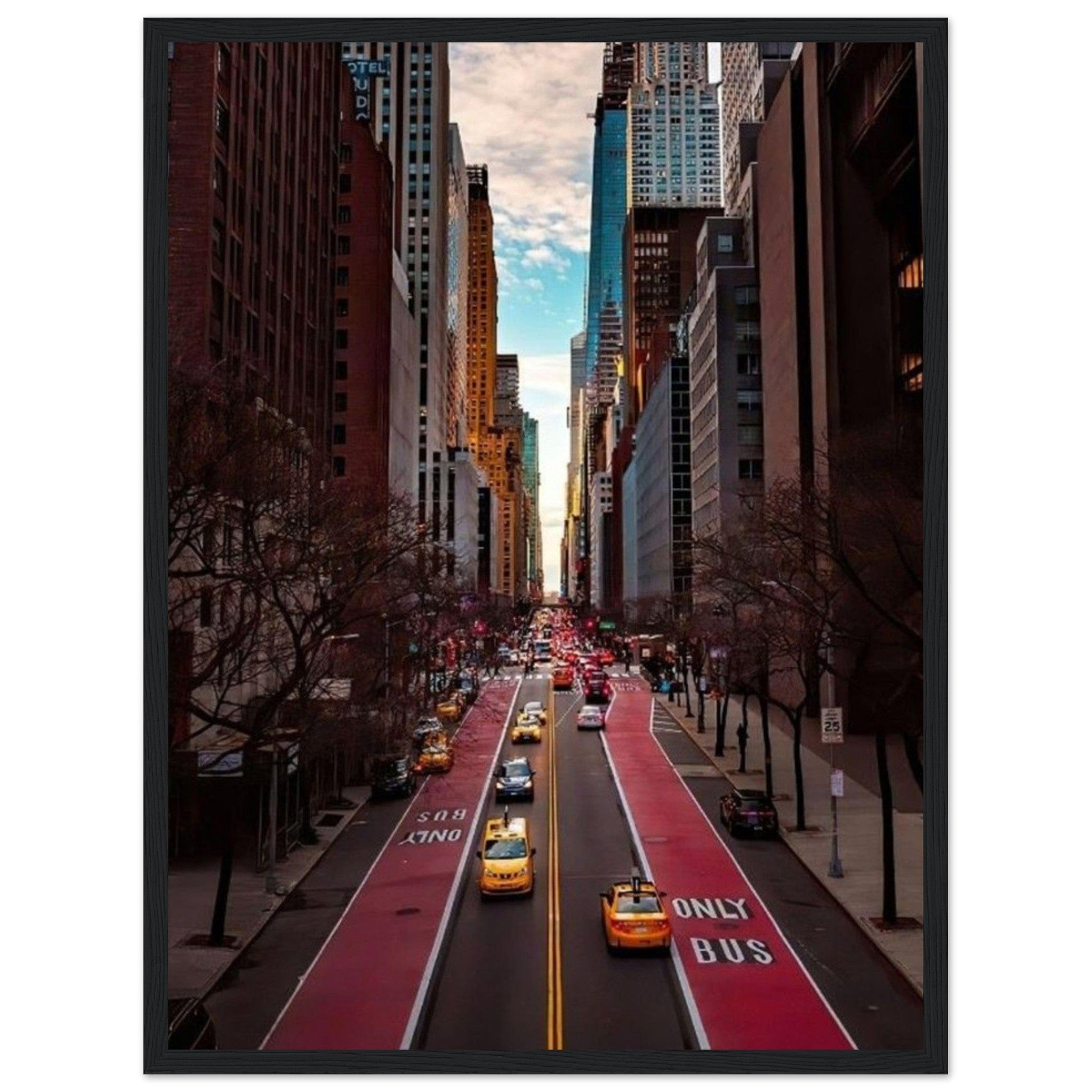 Gelato Print Material 45x60 cm / 18x24″ Tableau Ville New York Taxis