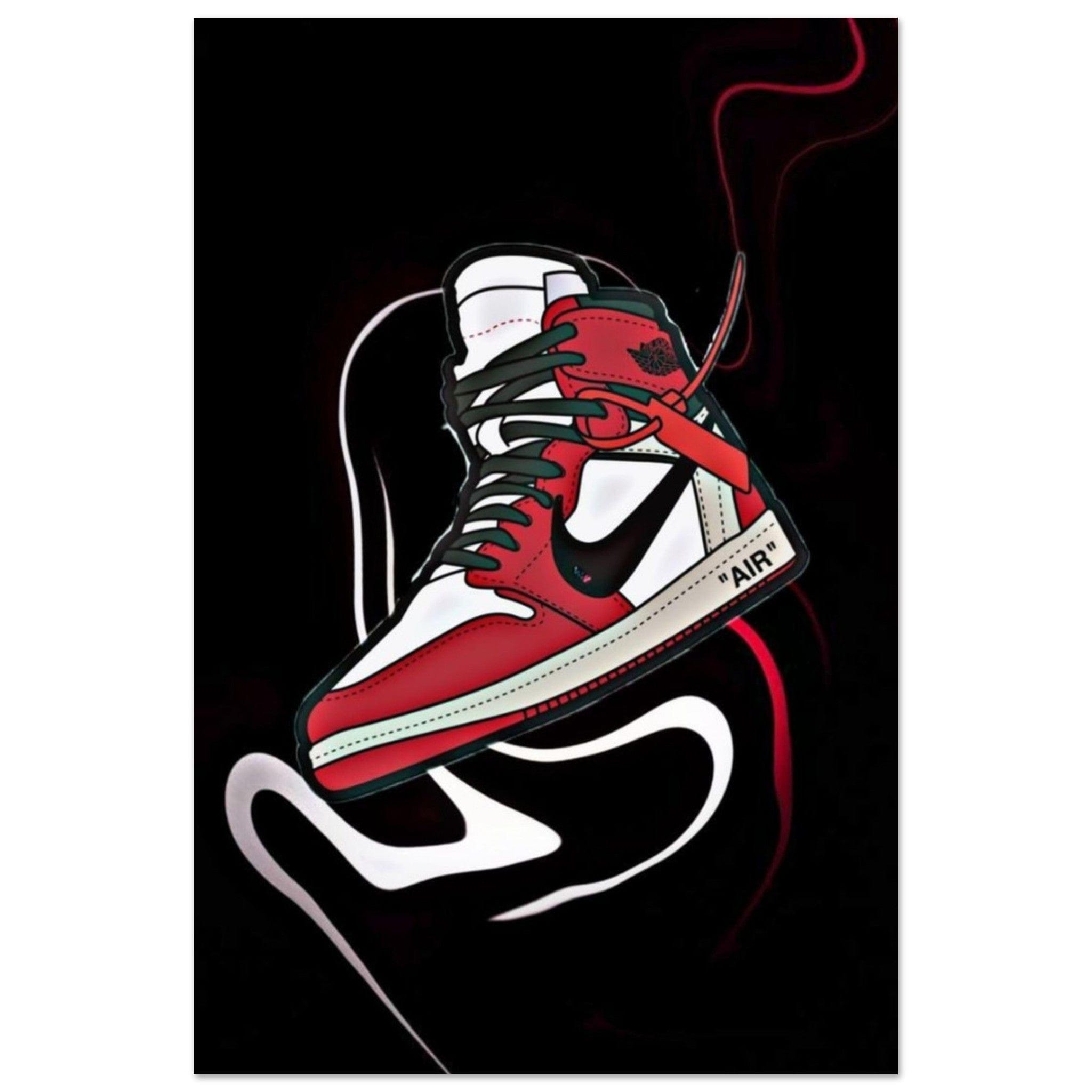 Tableau Sneaker Air Jordan Rouge - Canvanation