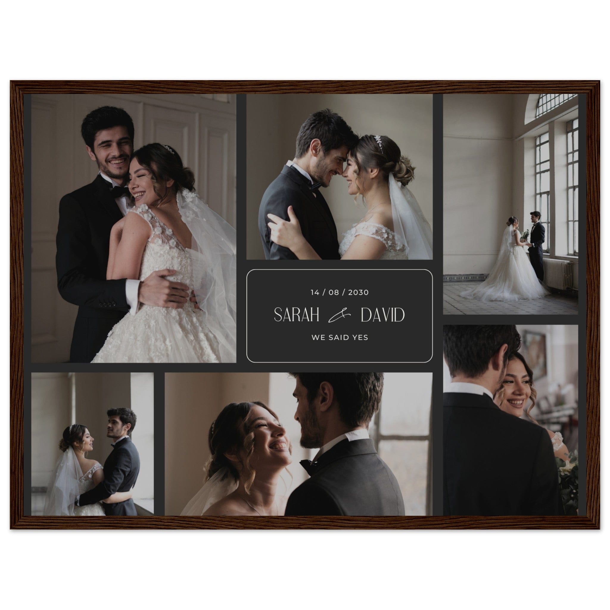 Canvanation Print Material 45x60 cm / 18x24″ / Noir Bois Pele Mele Photos Mariage Noir