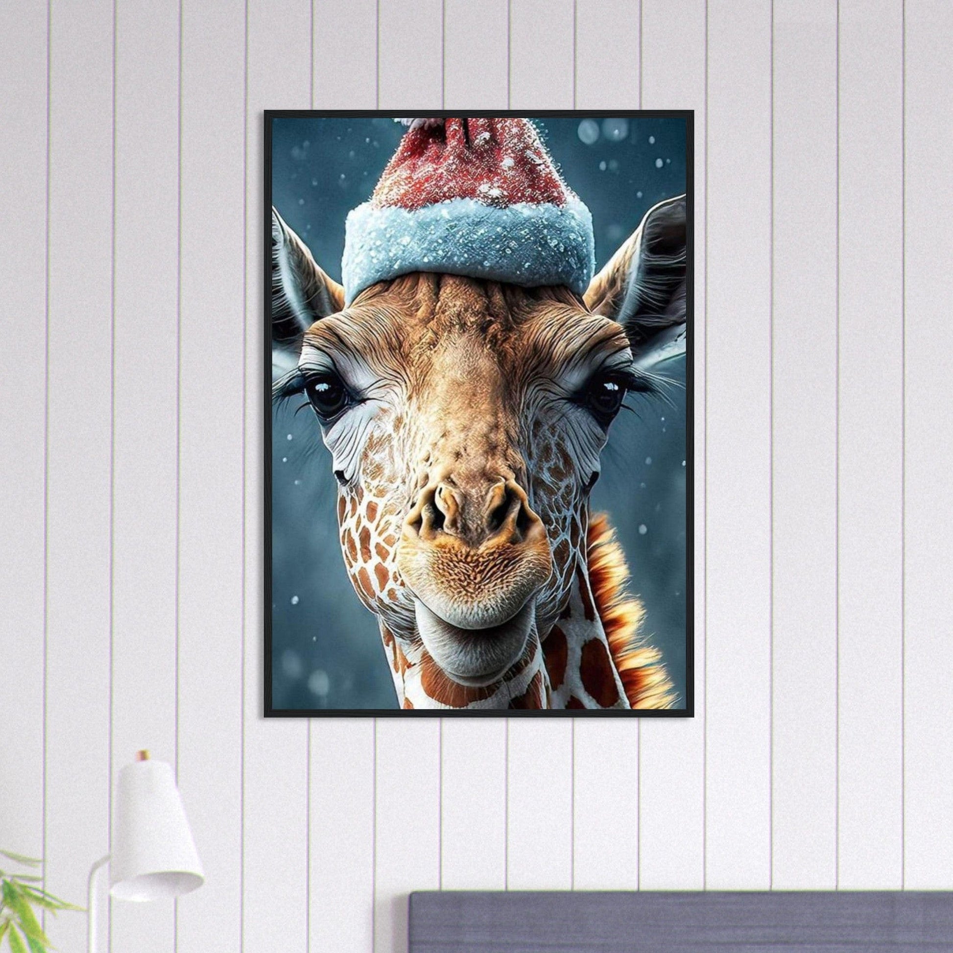 Tableau Girafe Noel Canvanation