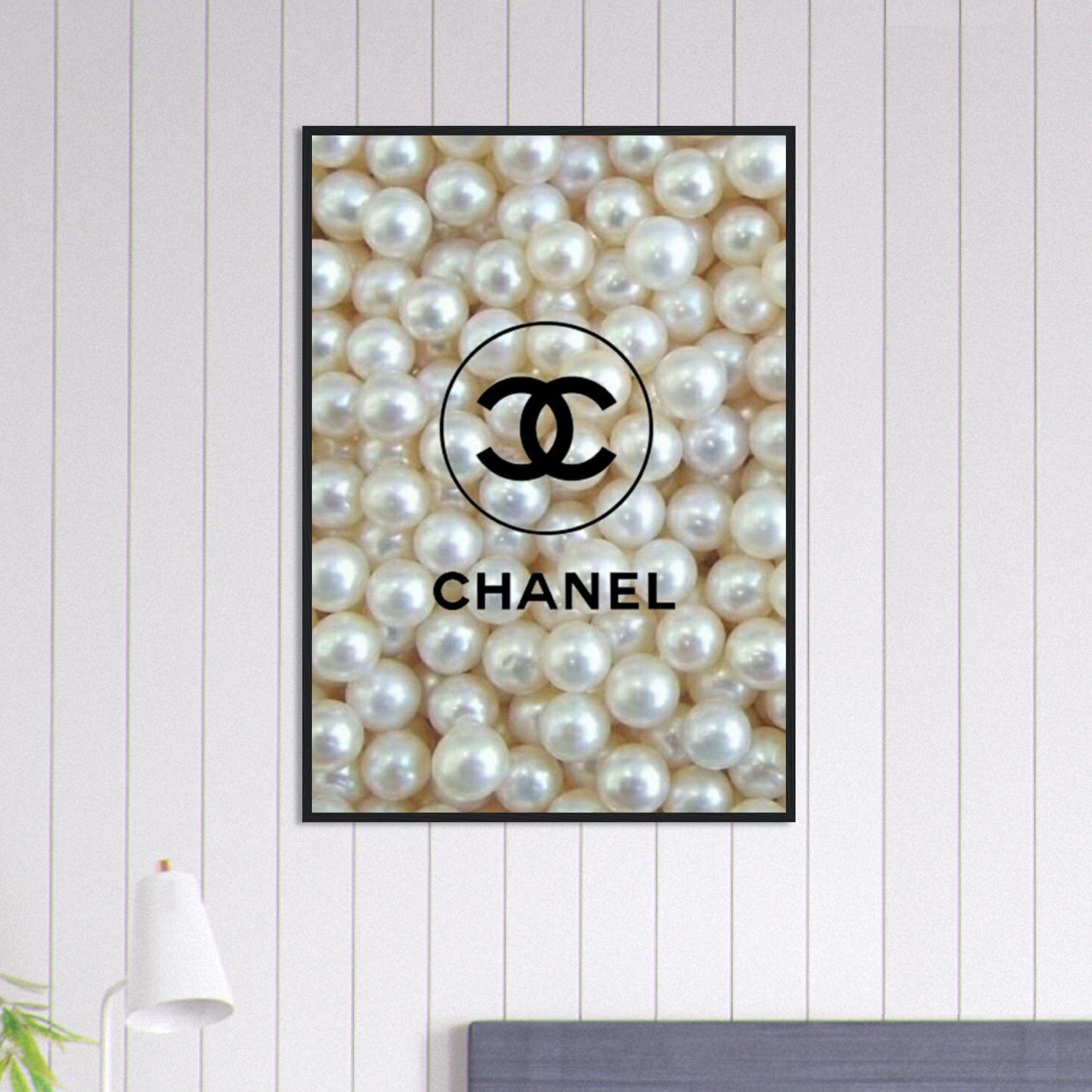 Canvanation Print Material 70x100 cm / 28x40″ Tableau Chanel Fond  Perles