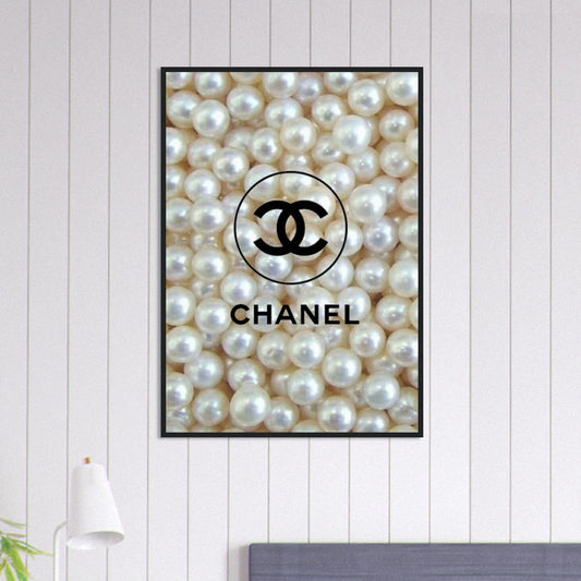 Tableau Chanel Fond  Perles Canvanation