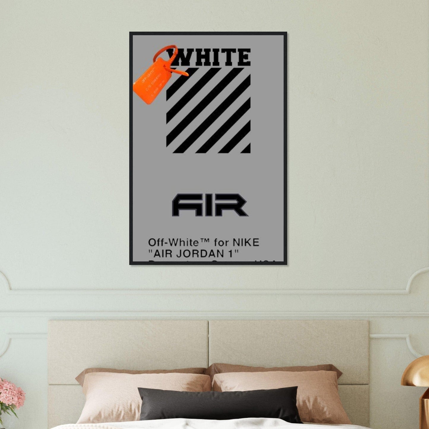 Tableau Marque De Luxe Gris Off White Canvanation