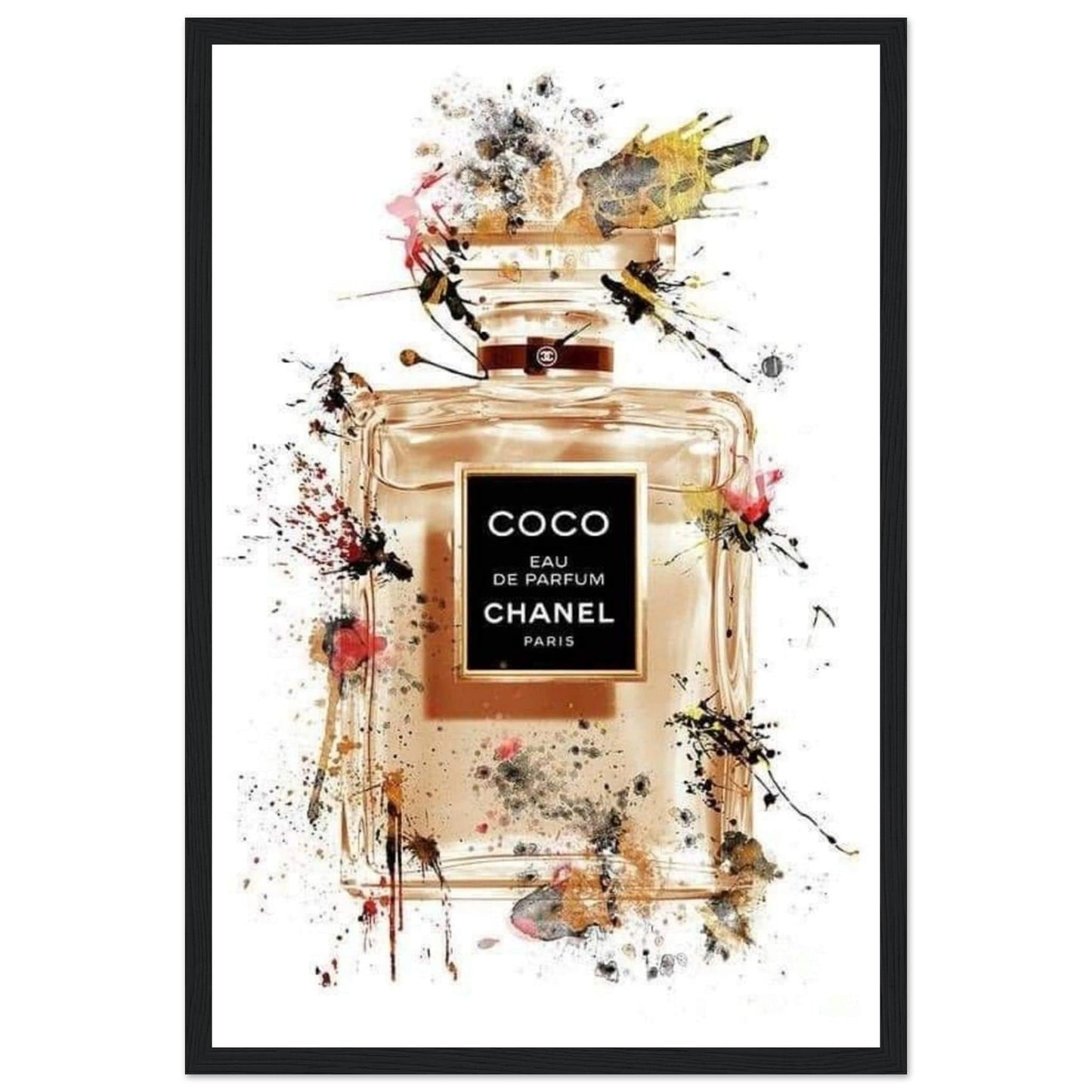 Canvanation Print Material 30x45 cm / 12x18″ Tableau Chanel Numéro 5 Paris Or