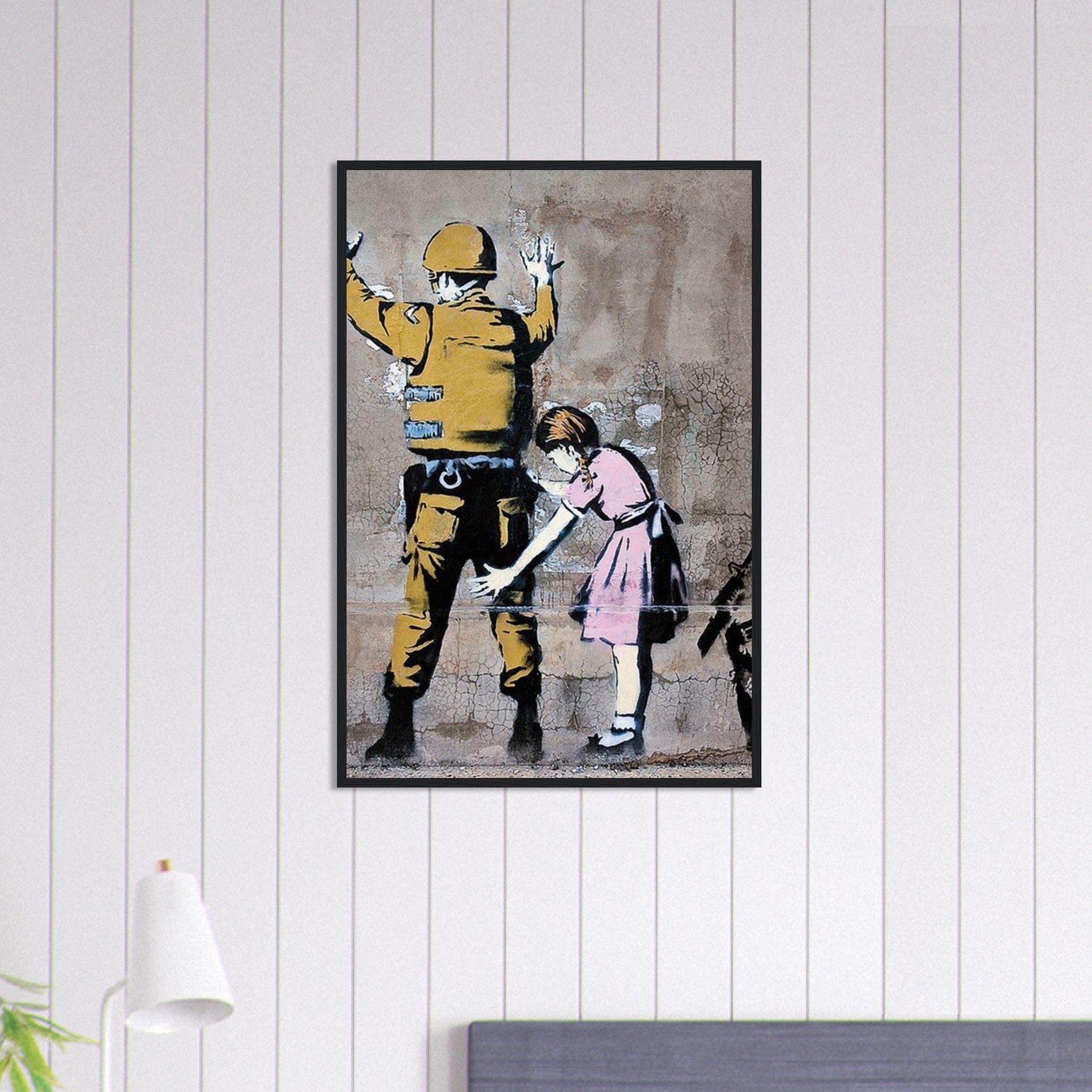 Canvanation Print Material 60x90 cm / 24x36″ Tableau Banksy Avec Cadre