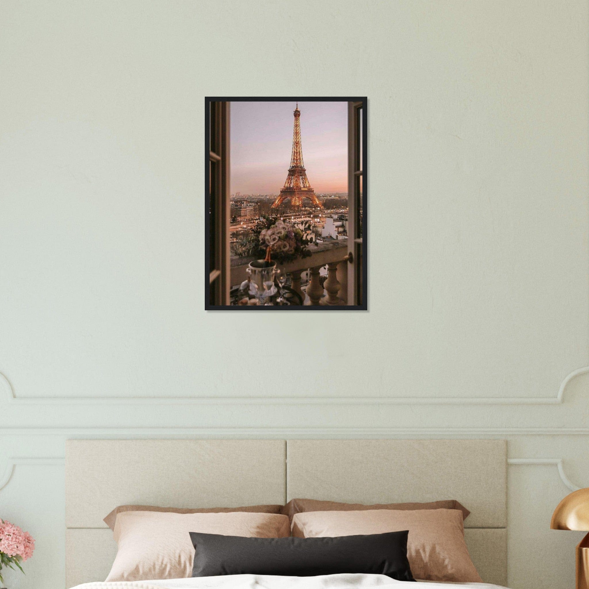 Canvanation Print Material 45x60 cm / 18x24″ Tableau Tour Eiffel Paris Vue Chambre