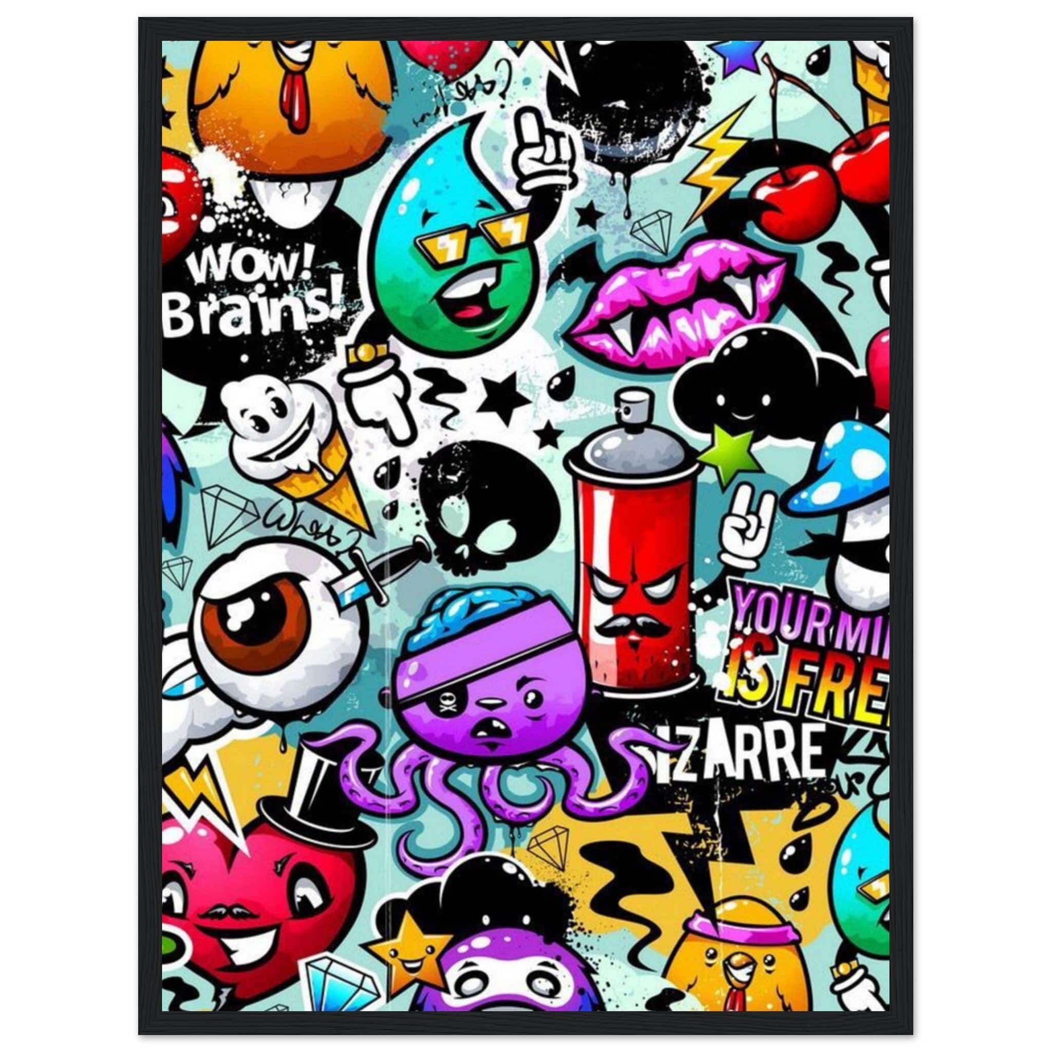 Gelato Print Material 45x60 cm / 18x24″ Tableau Graffiti Grand Format