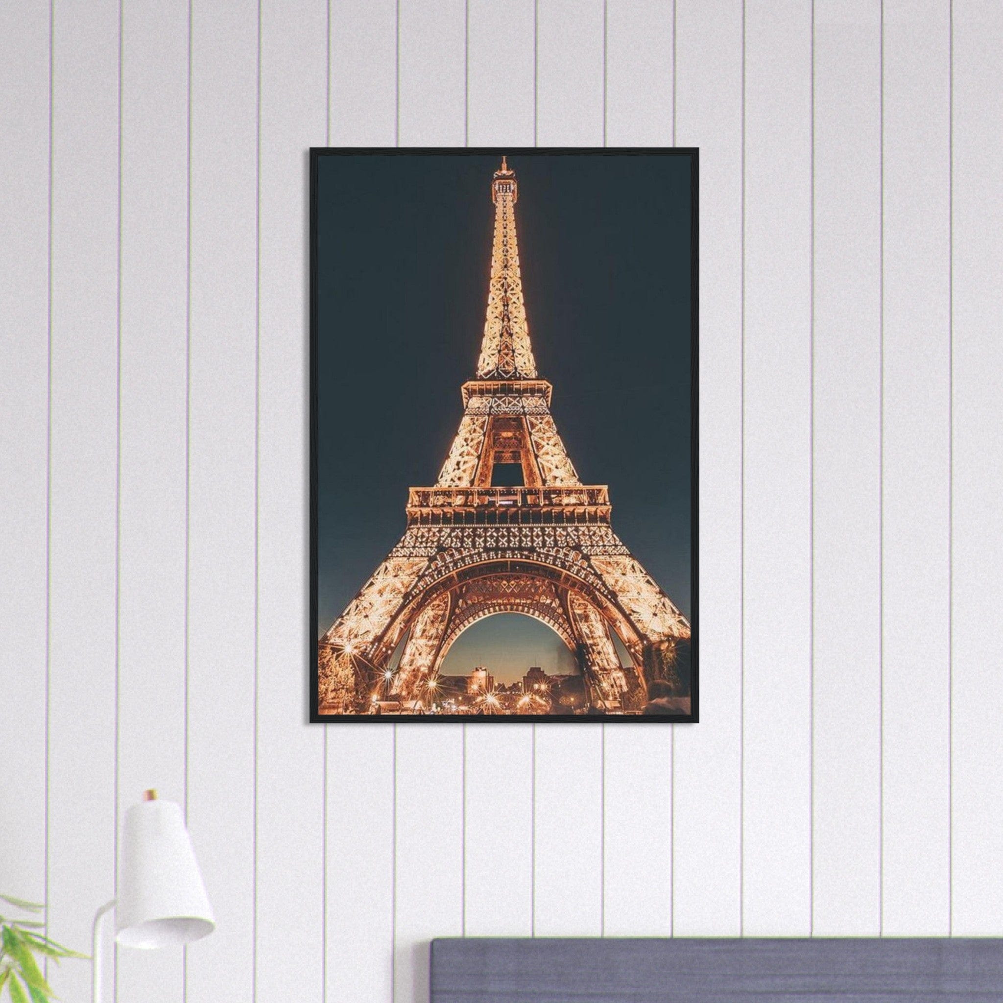 Canvanation Print Material 60x90 cm / 24x36″ Tableau Paris Tour Eiffel Lumière