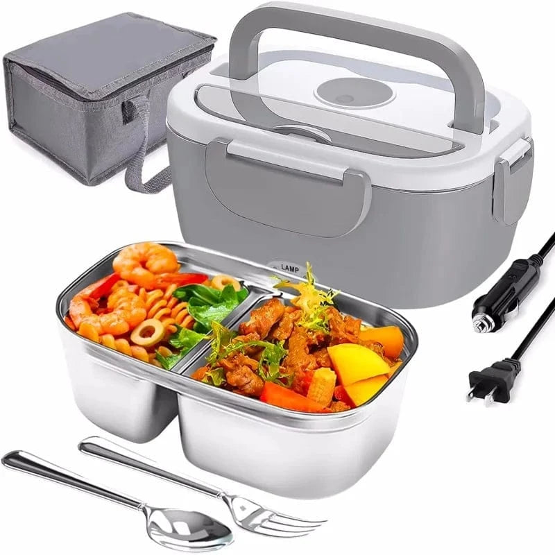 Canvanation Gris Lunch Box Électrique Portable – Profitez de Repas Chauds Partout, à Tout Moment !