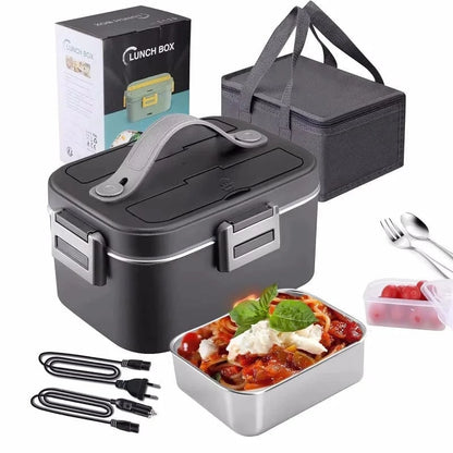 Canvanation Noir Lunch Box Électrique Portable – Profitez de Repas Chauds Partout, à Tout Moment !