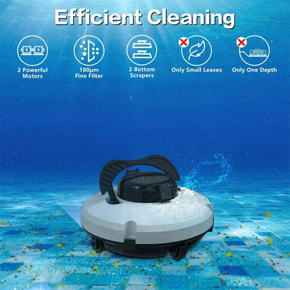 Canvanation EU / france Robot de Nettoyage de Piscine Sans Fil Automatique  – Brosse Électrique et Étanchéité IPX8