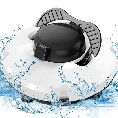 Canvanation Blanc EU Prise / france Robot de Piscine Automatique Sans Fil - Brosse Électrique 5200mAh