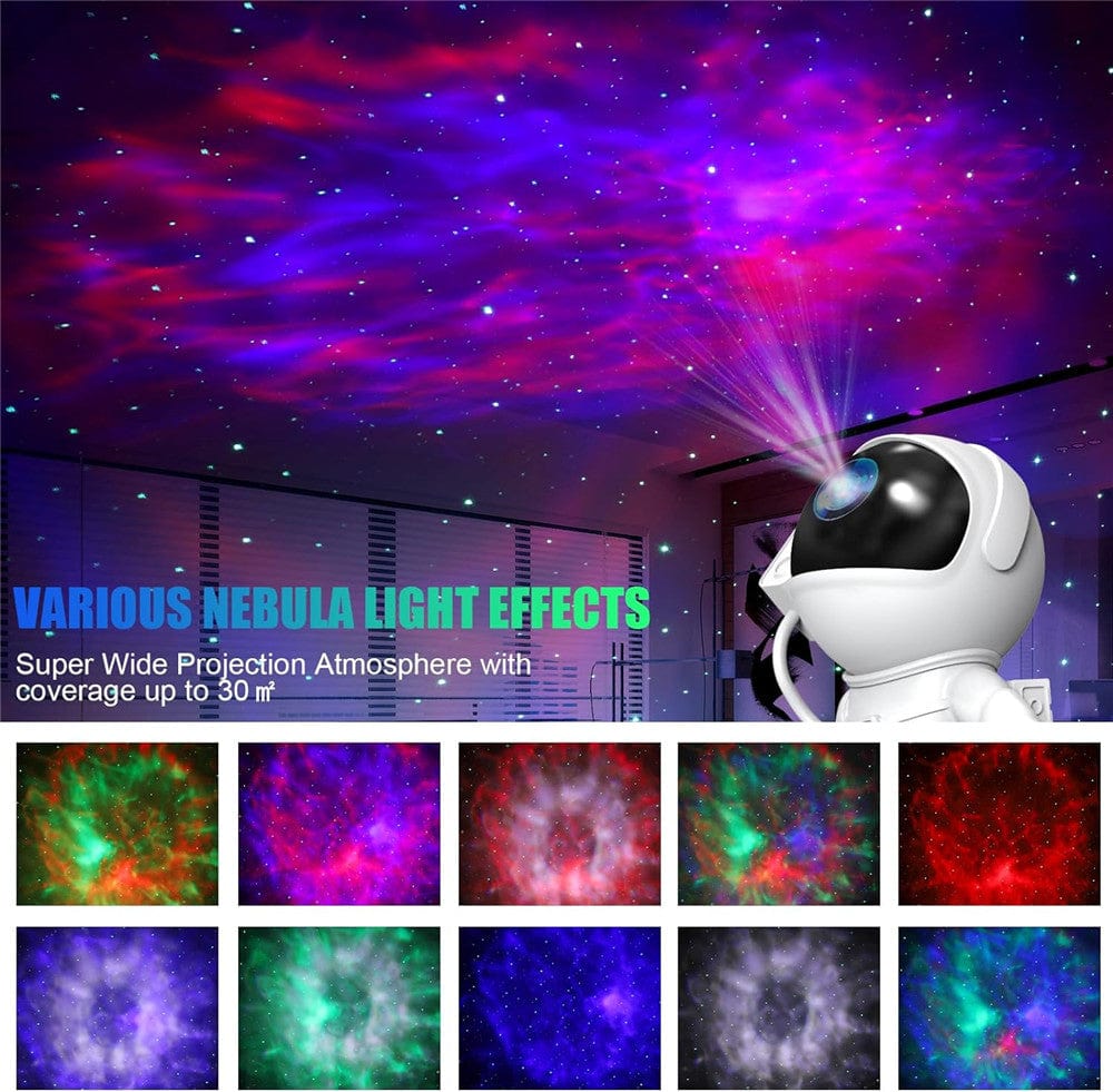 Canvanation Blanc Bluetooth intégré + 15 Sons  1 Projecteur Astronaute Galaxy