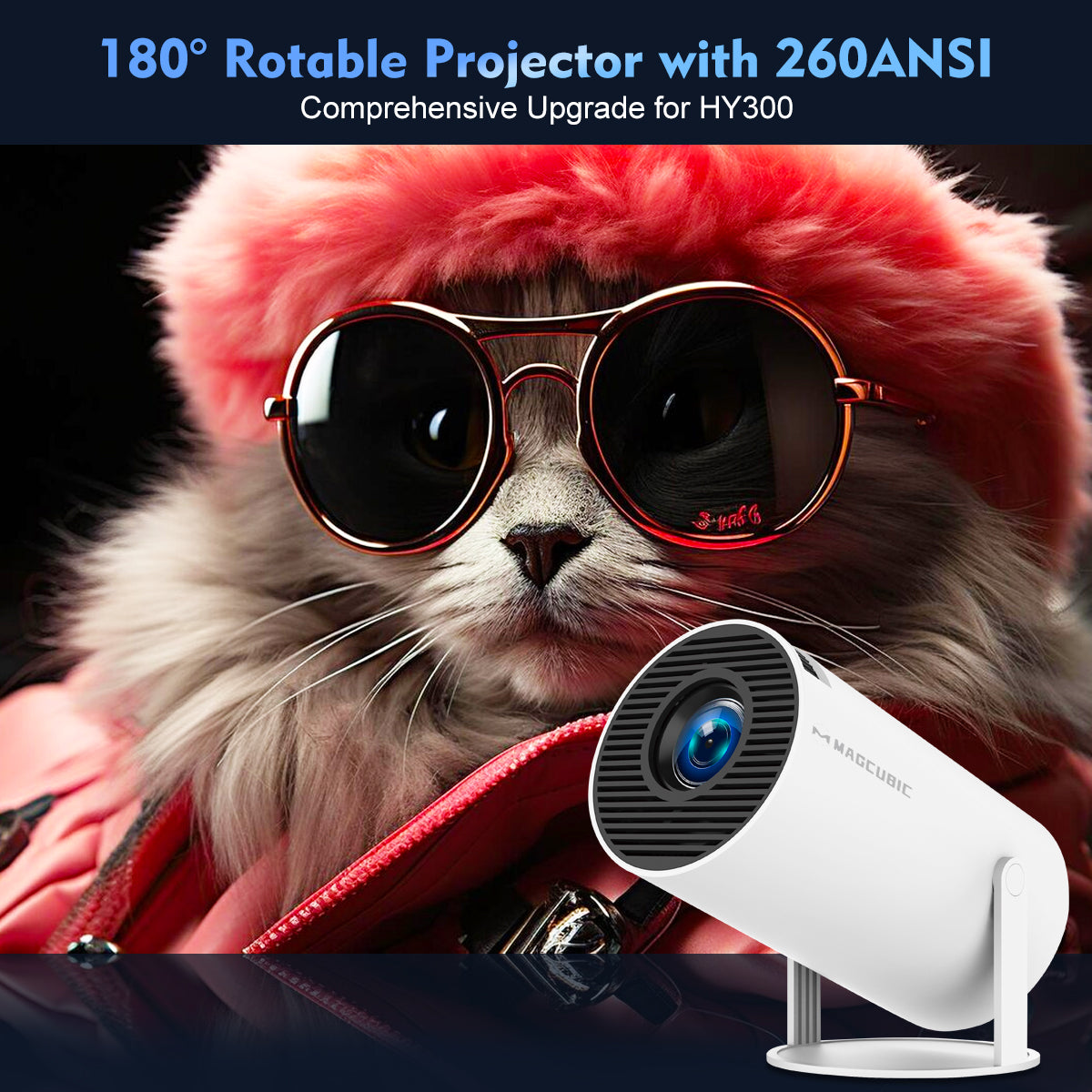 Projecteur - HY300 Pro 4K Android 11 Dual Wifi6