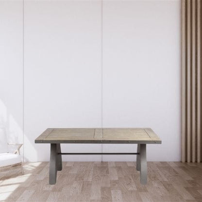 Canvanation Table basse industrielle en bois de manguier et métal finition gunmetal