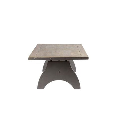 Canvanation Table basse industrielle en bois de manguier et métal finition gunmetal