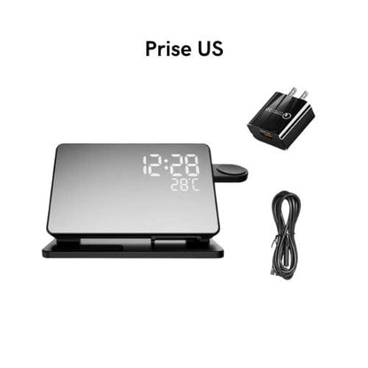 Canvanation Noir (Prise US) Station de Charge Sans Fil 3 en 1 pour Samsung Galaxy