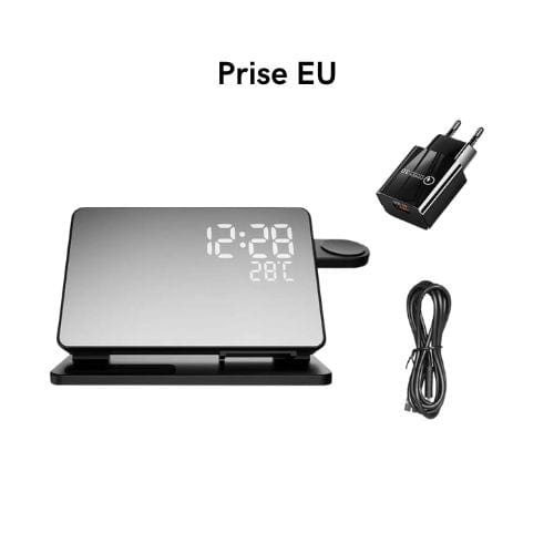 Canvanation Noir (Prise EU) Station de Charge Sans Fil 3 en 1 pour Samsung Galaxy