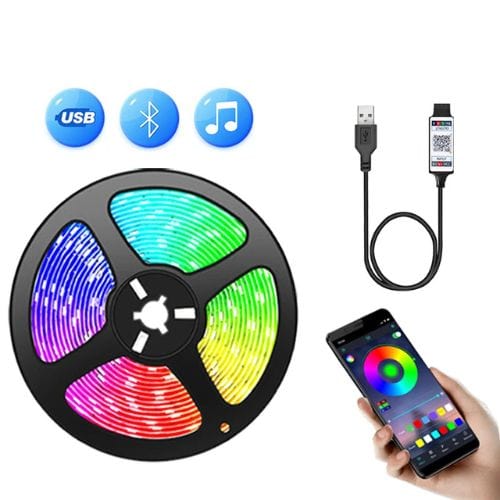Canvanation Bluetooth / 0.5m Bande Lumineuse Flexible à LED USB