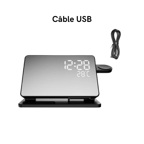 Canvanation Noir (USB) Station de Charge Sans Fil 3 en 1 pour Samsung Galaxy